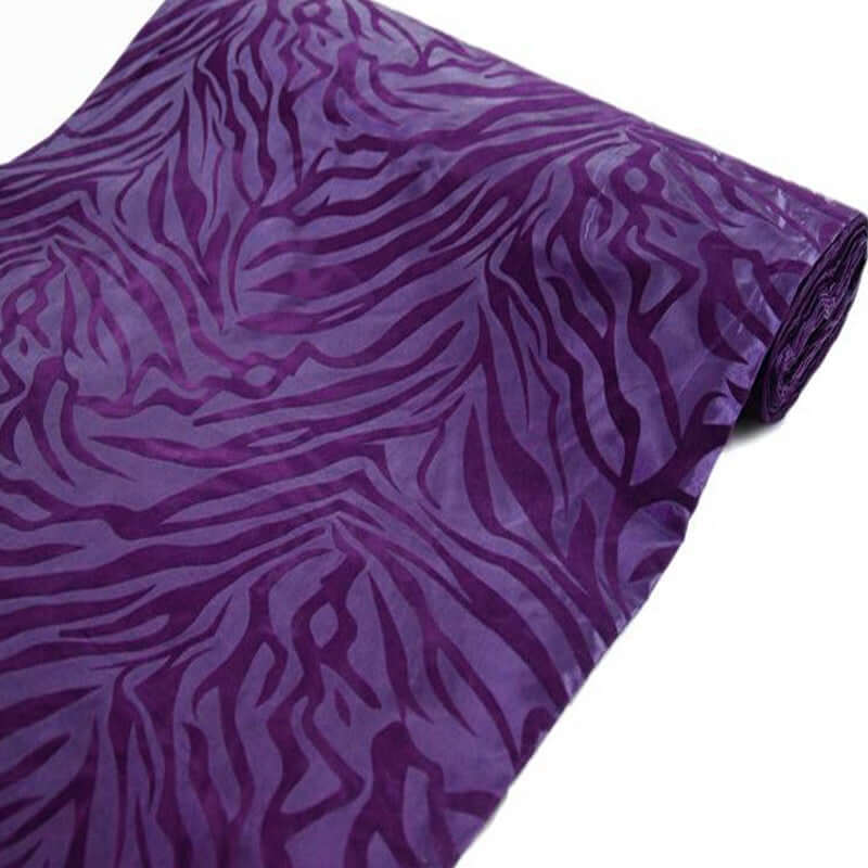 Hot Deal! 54-Inch Wide, 10-Yard Purple Zebra Print Taffeta Fabric Roll for Decor