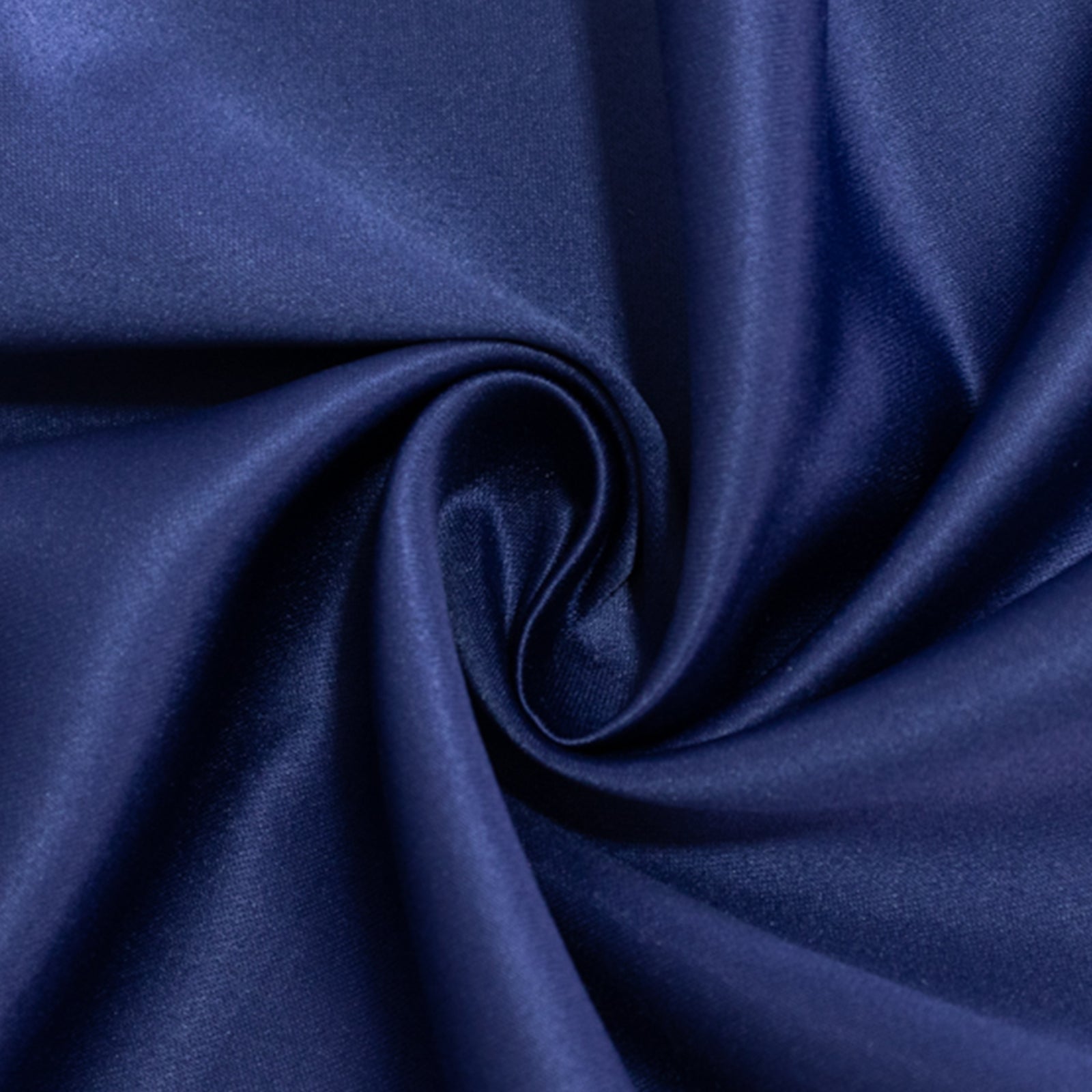 Navy Blue Lamour Satin 54x54 Square Table Overlay - Durable Silk-Like Tablecloth