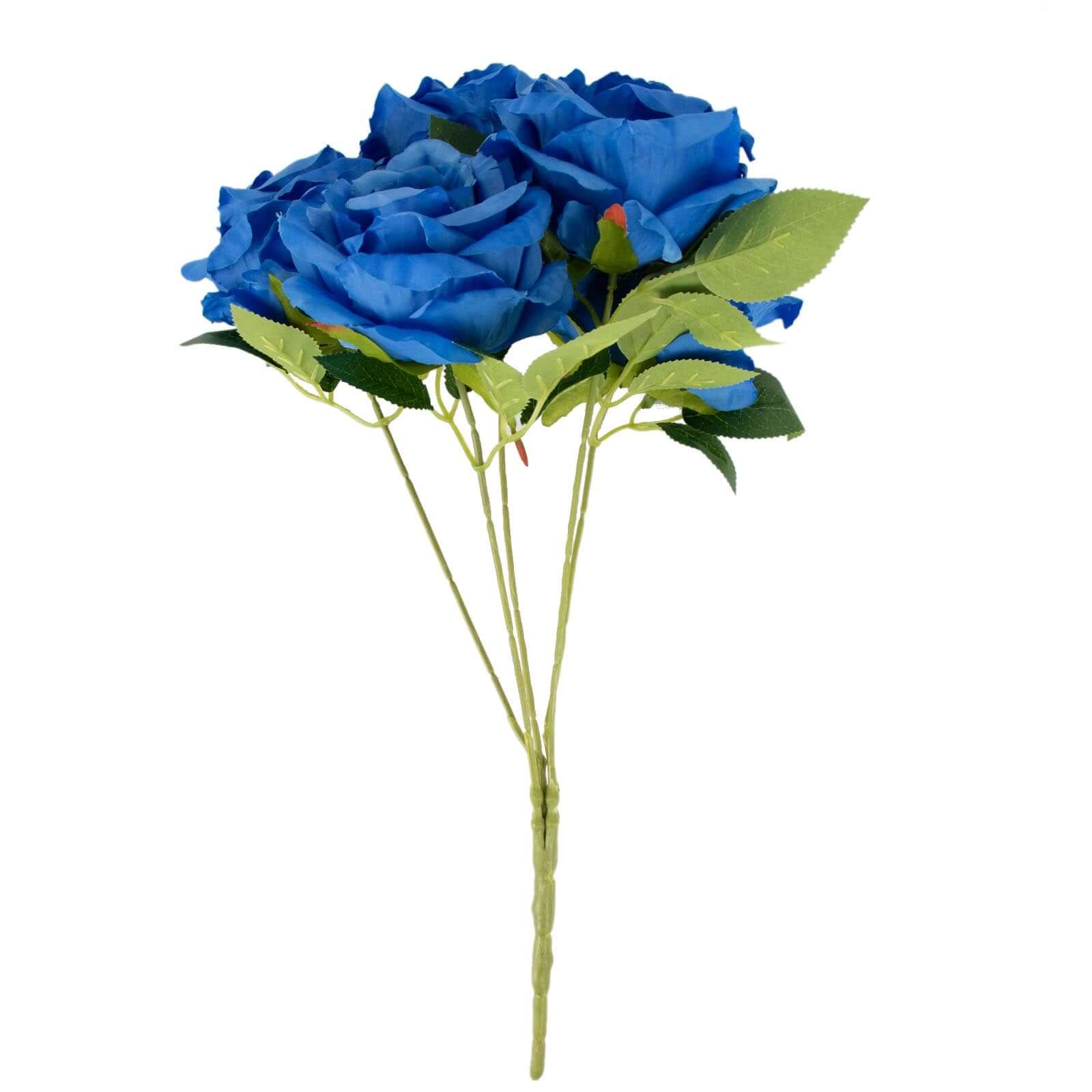 17' Royal Blue Premium Silk Jumbo Rose Flower Bouquet - High - Quality Artificial for Weddings