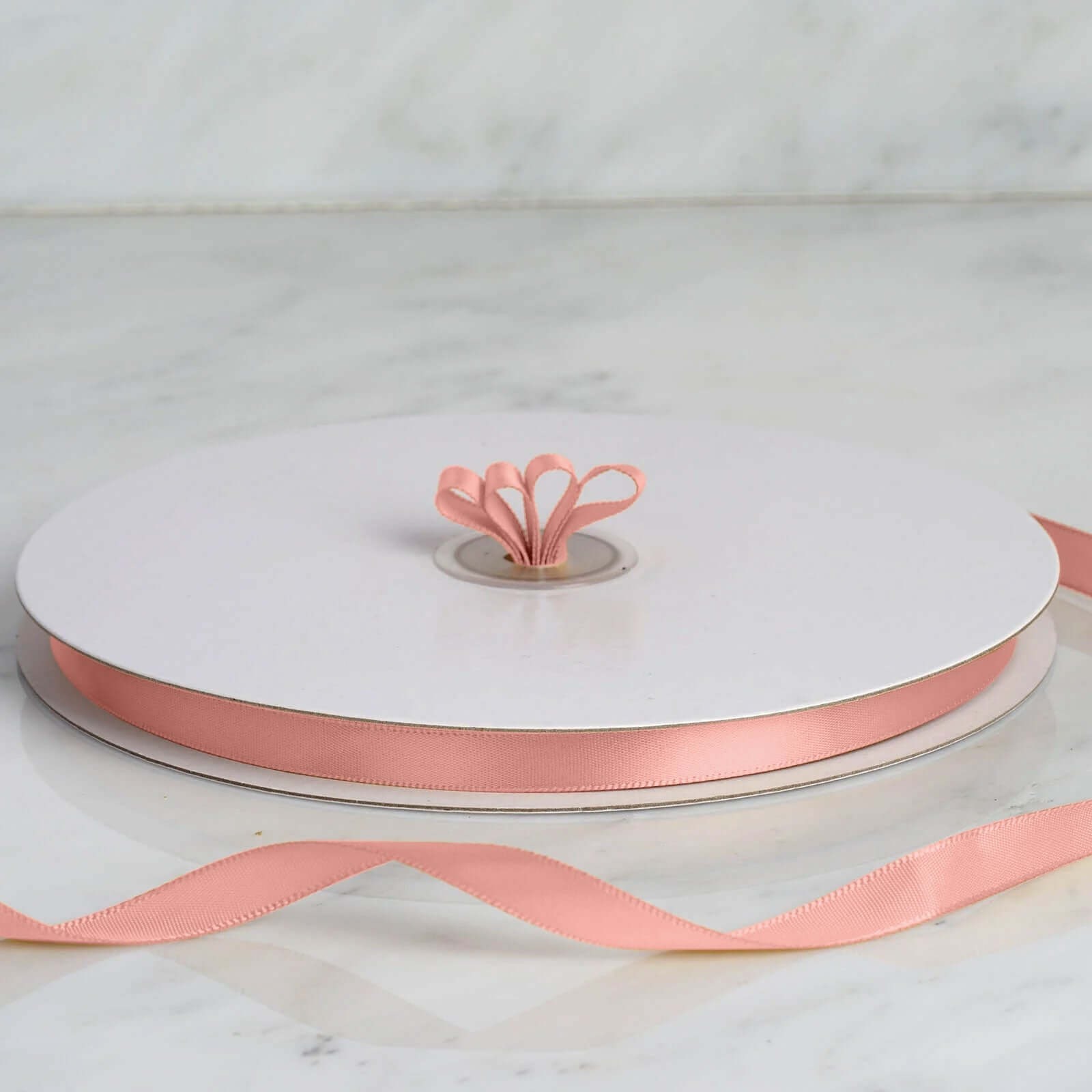 100 Yards 3/8-Inch Dusty Rose Single-Sided Decorative Satin Ribbon for Gifts and Events