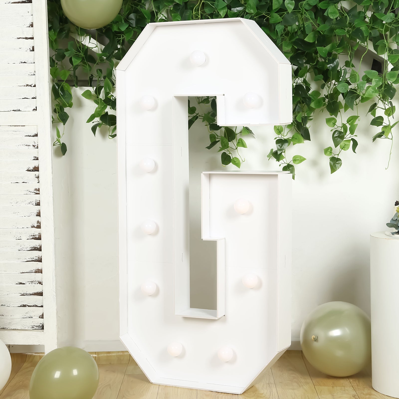 Hot Sale! 4ft White Giant LED Marquee Letter G with 10 Warm White Battery-Operated LEDs, Glue Gun & Sticks