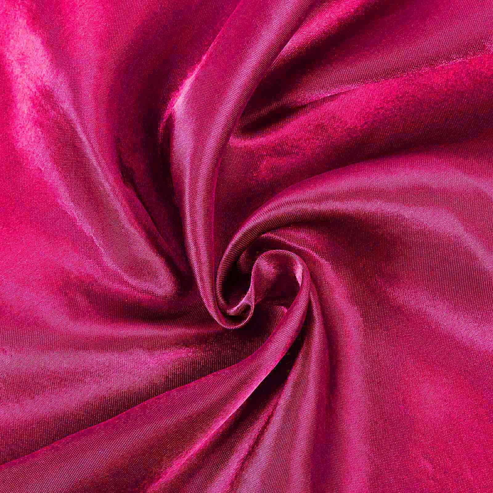 Hot Deal! Fuchsia Satin Rectangular Tablecloth, 60x126 Inches - Smooth and Shiny