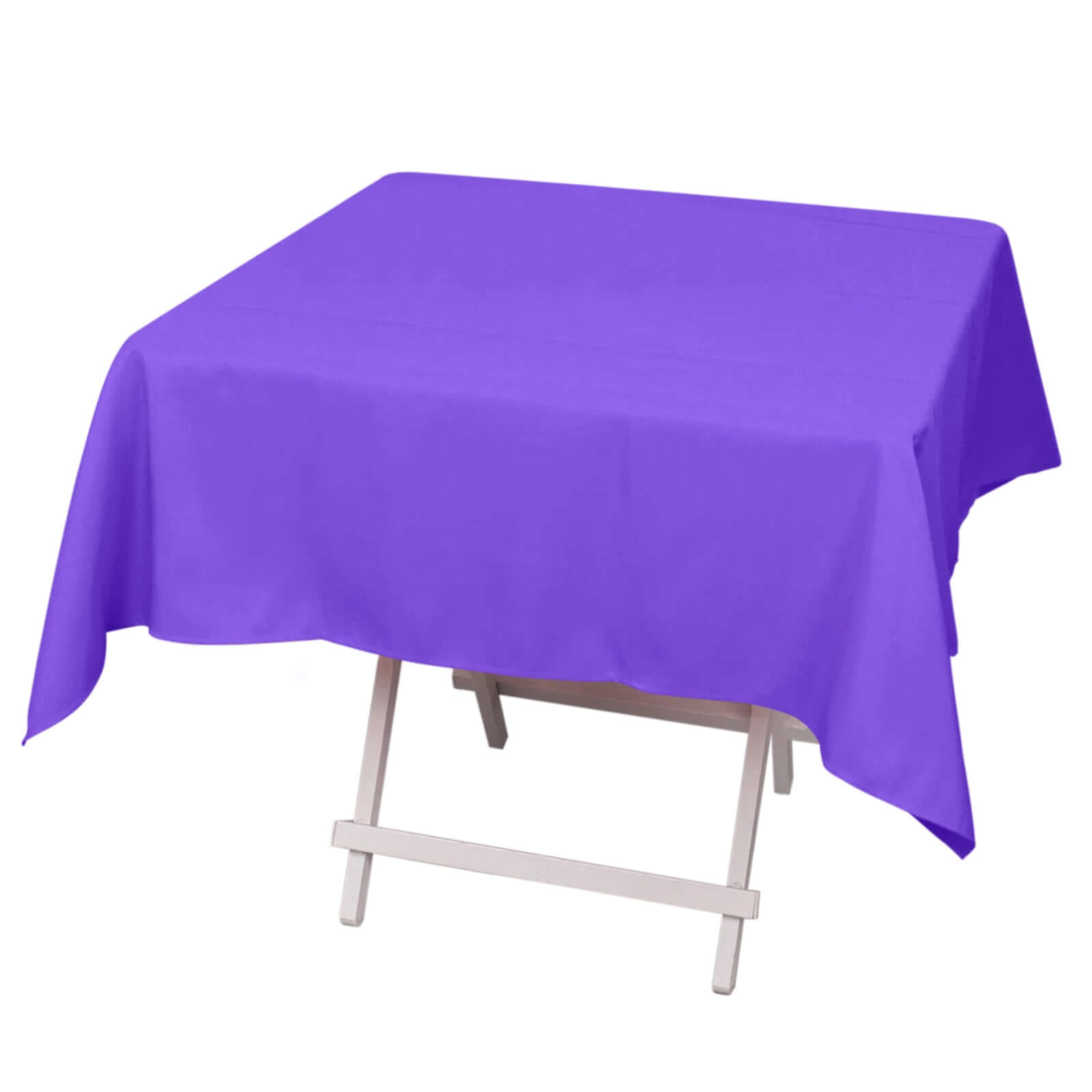 Hot! 54x54 Purple Premium Polyester Square Tablecloth - 220GSM Stain & Wrinkle-Resistant