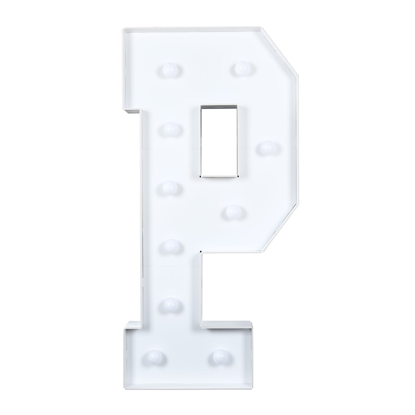 Get This 4ft White Giant LED Marquee Letter P! Warm White LEDs, Foam Board, Glue Gun Included