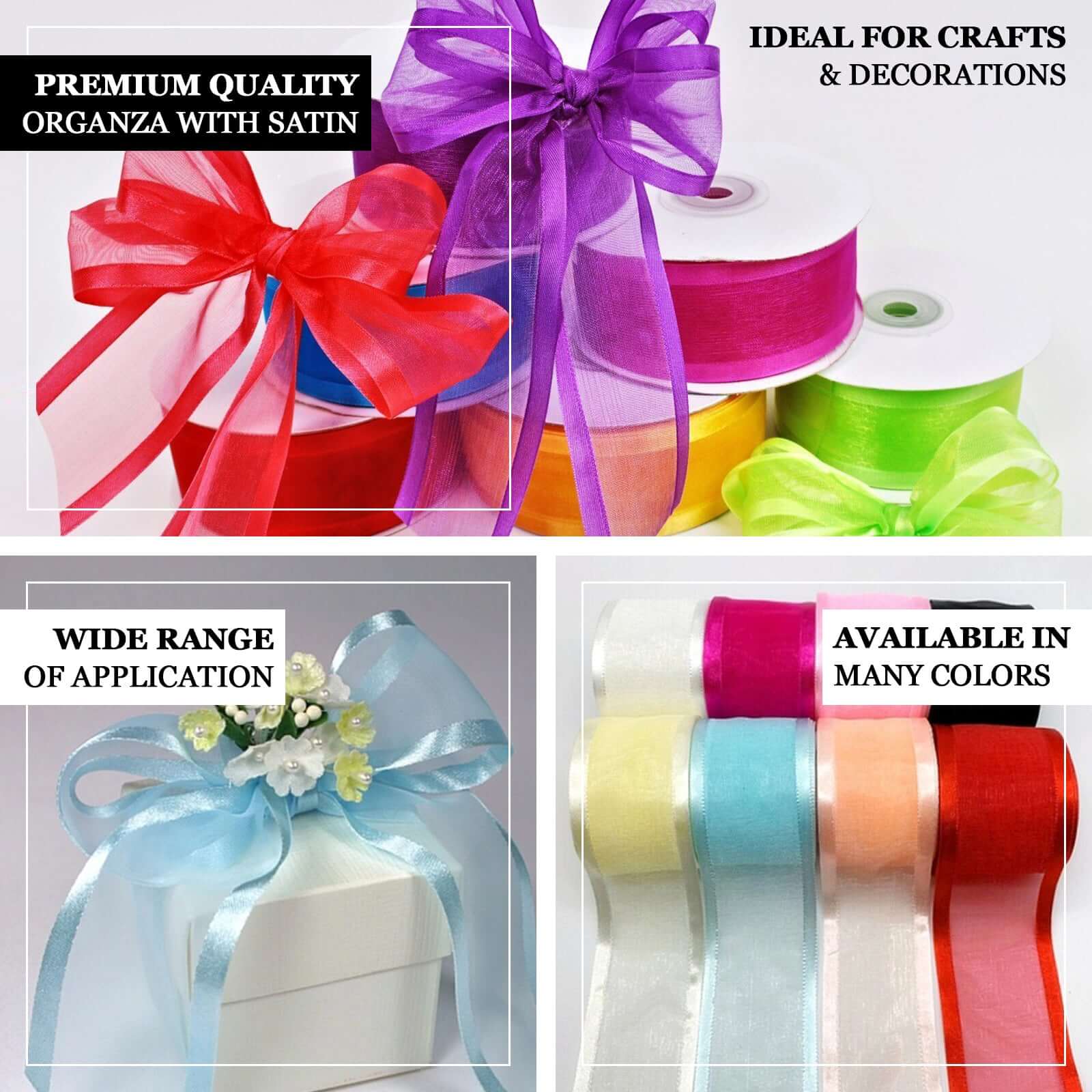 25 Yards 1.5 Inches Blush Premium Woven Nylon Organza Ribbon with Satin Edges