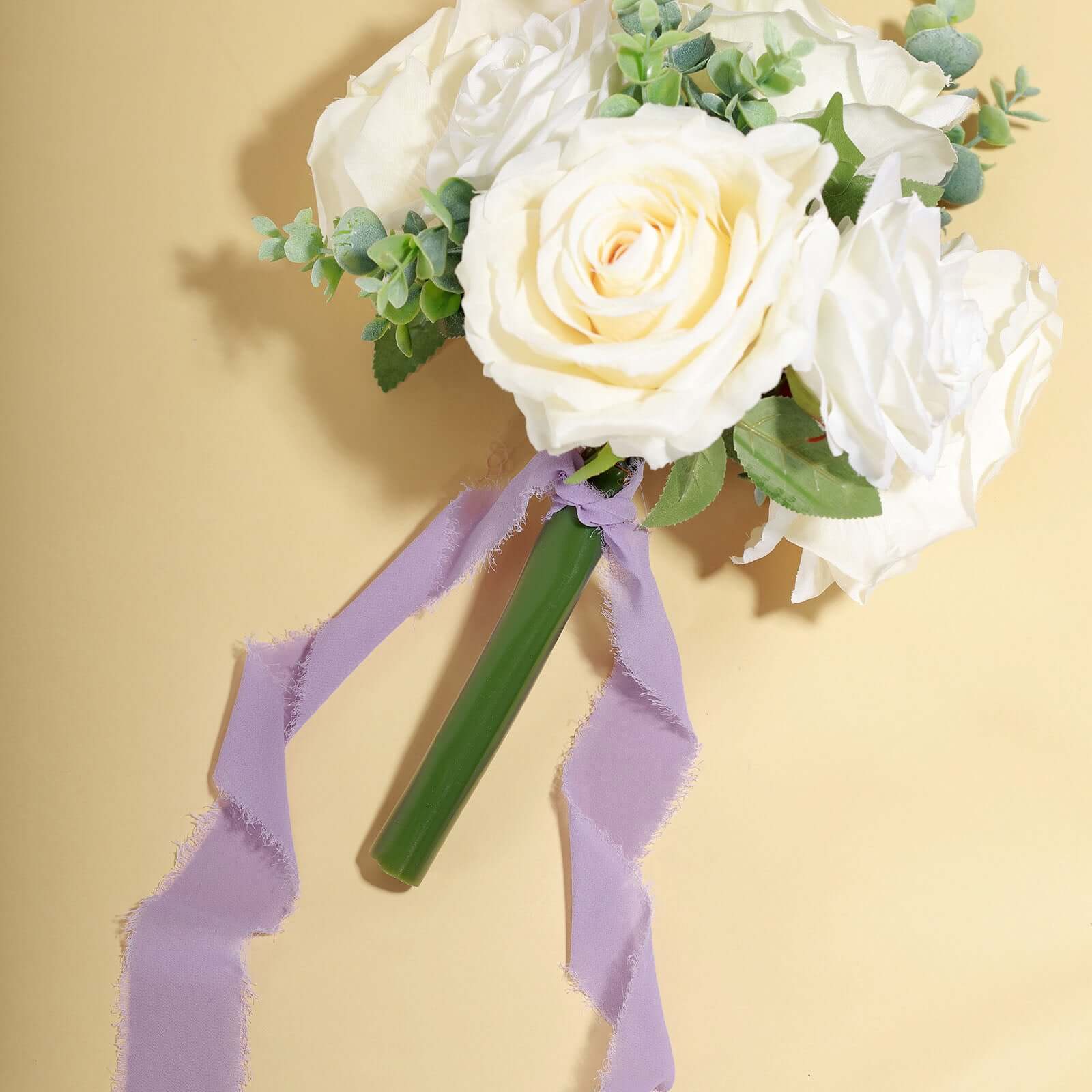 2-Pack Violet Amethyst Silk-Like Chiffon Linen Ribbon Rolls - Ideal for Bouquets & Gift Wrapping