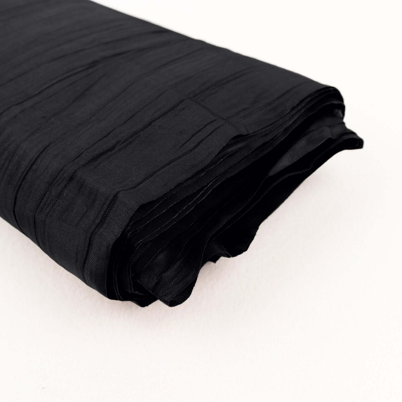 10-Yard Black Accordion Crinkle Taffeta Fabric Bolt, 54 Inches Wide