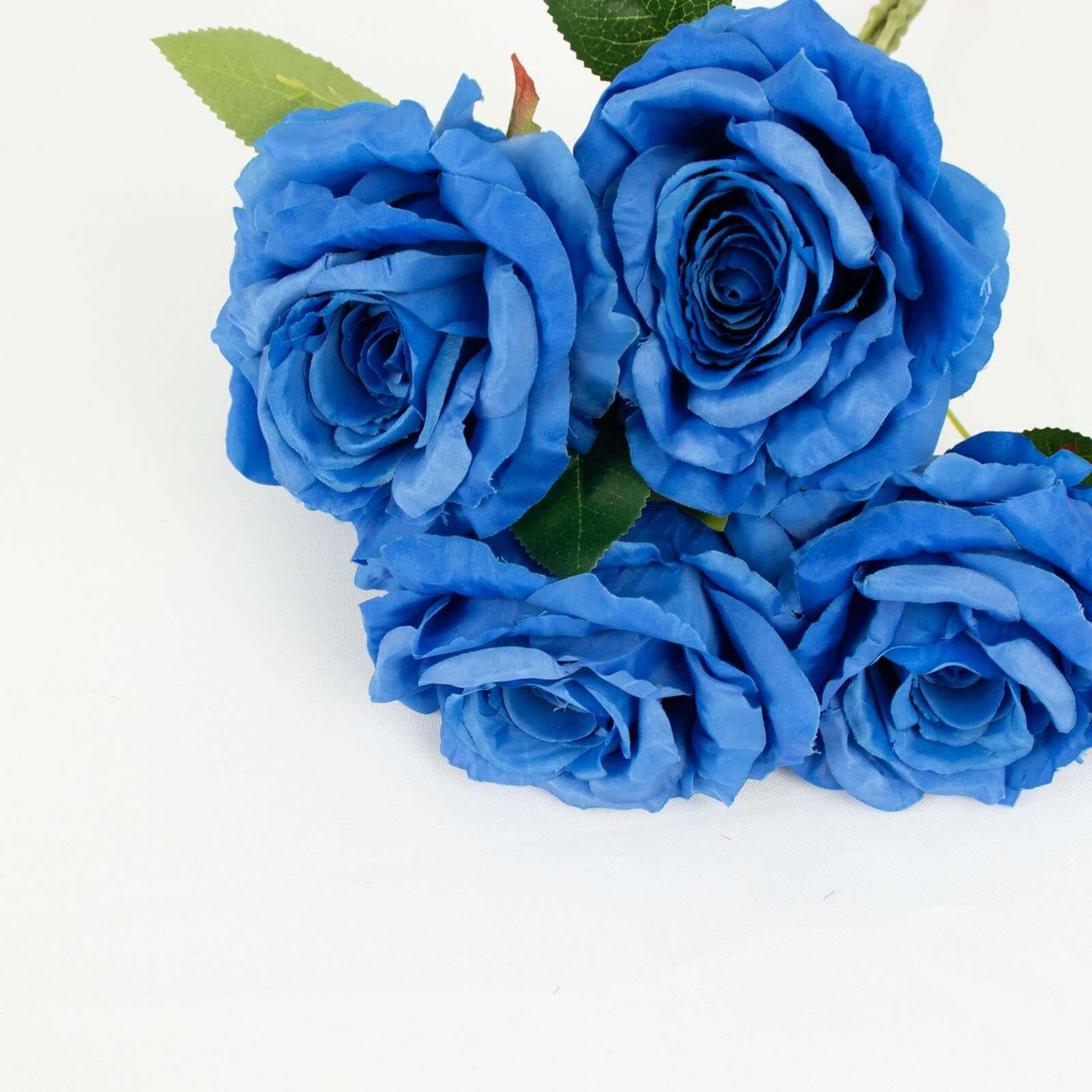 17' Royal Blue Premium Silk Jumbo Rose Flower Bouquet - High - Quality Artificial for Weddings