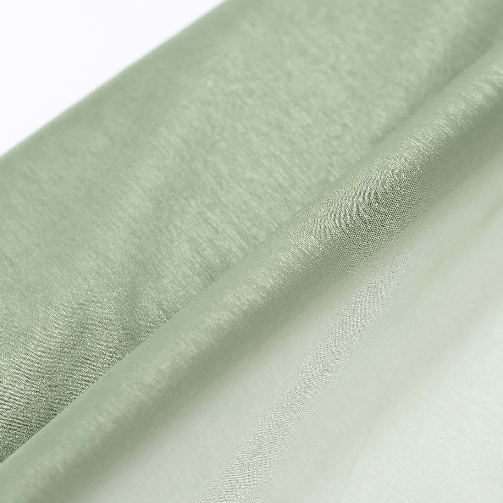 Sage Green Sheer Chiffon Fabric Bolt - 54" x 10 Yards, Ideal for DIY