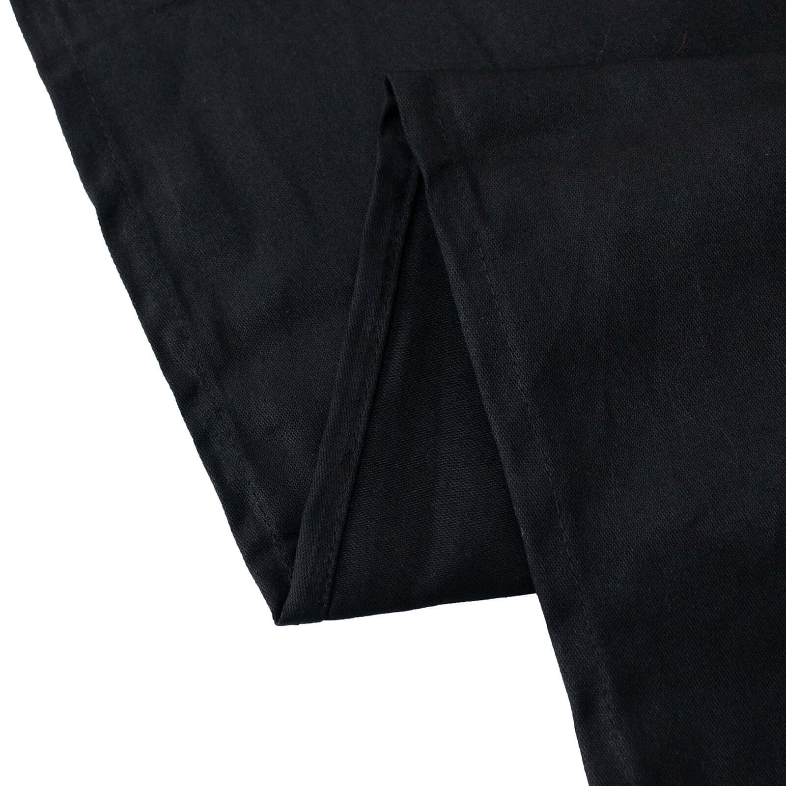 Black Seamless 100% Cotton Rectangle Tablecloth, 90x132, Soft & Breathable