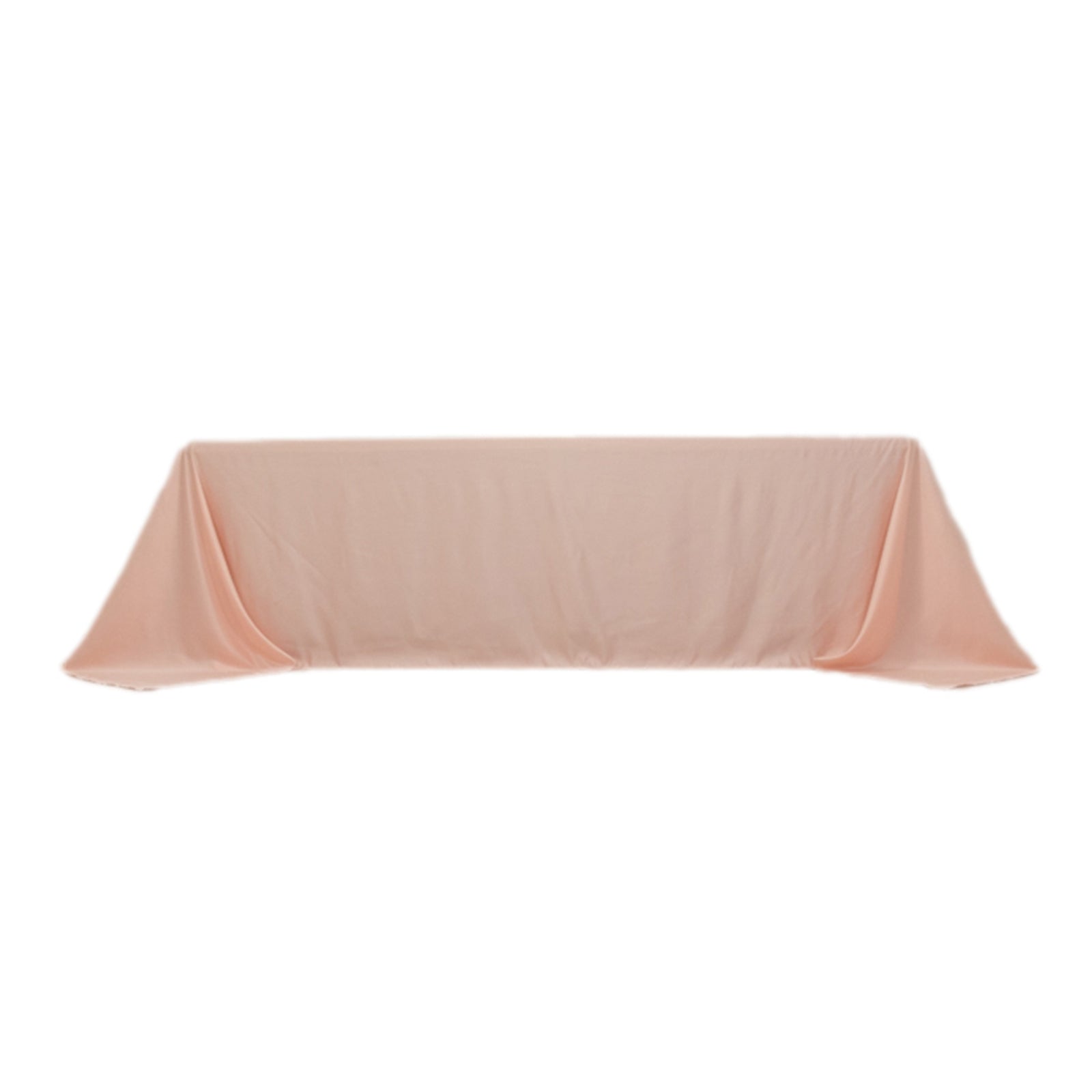 Luxurious Blush Lamour Satin Rectangle Tablecloth 90x156 - Soft & Seamless
