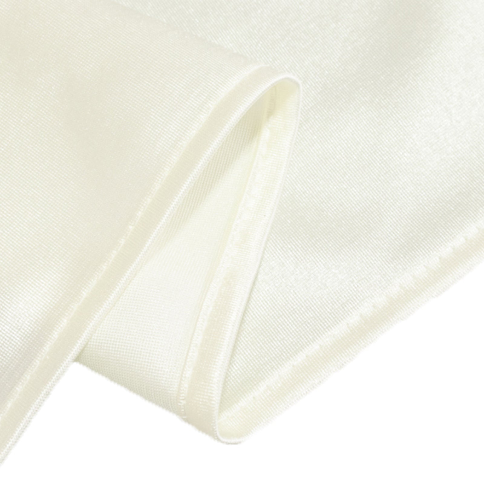Shimmering Pearl White Premium Scuba Seamless Tablecloth - 90x132, Wrinkle & Stain Resistant