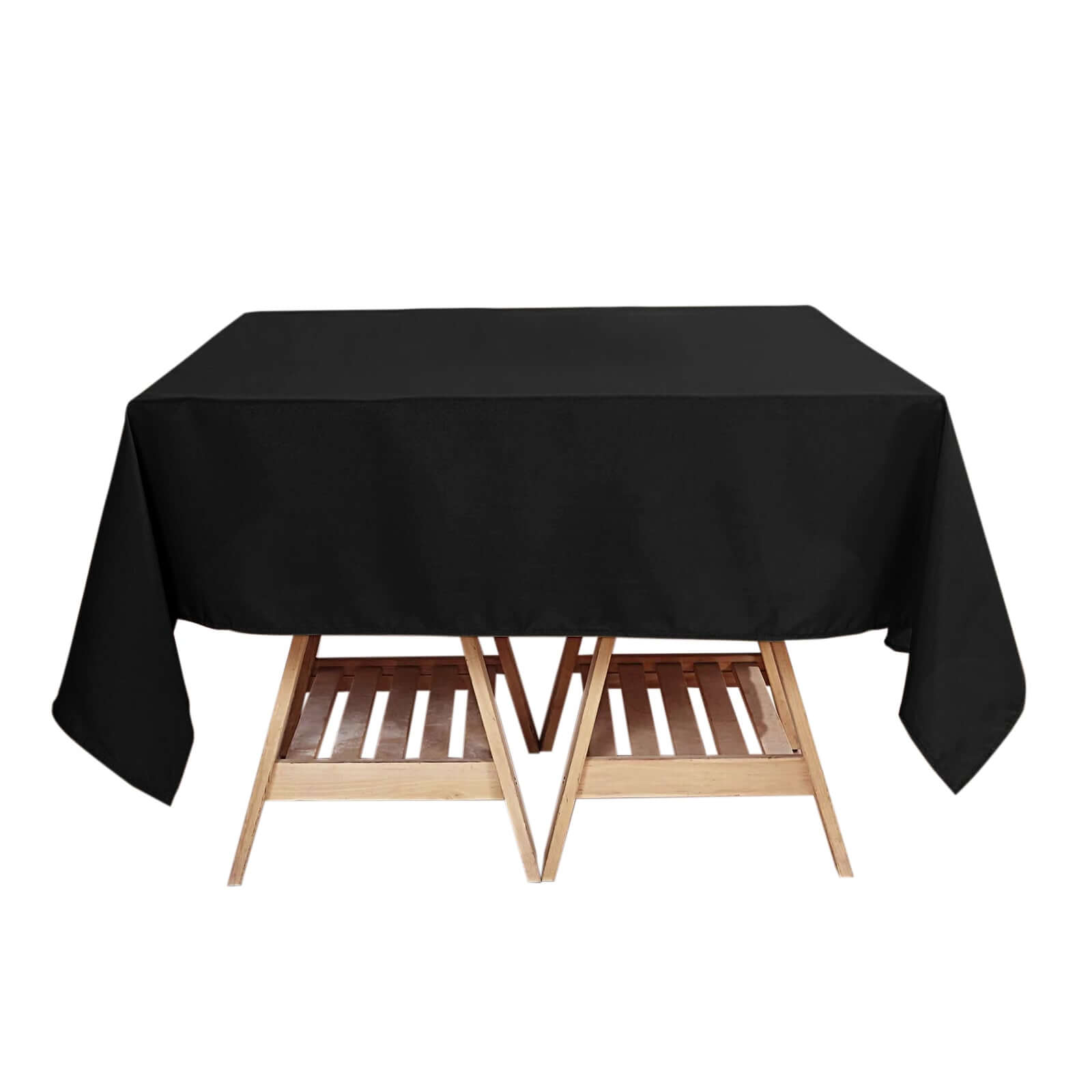 Hot Deal! 70x70 Black 220GSM Wrinkle-Resistant Premium Polyester Square Tablecloth