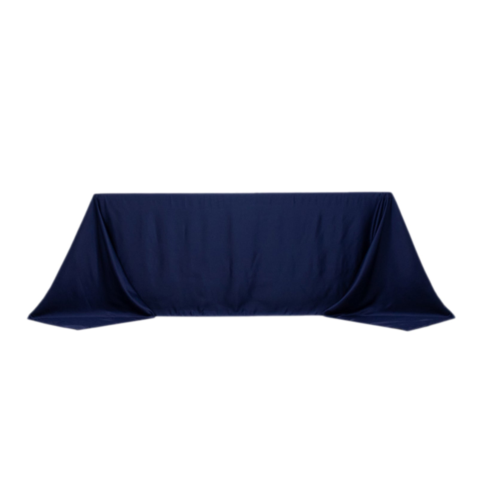Exclusive Navy Blue Lamour Satin Rectangle Tablecloth 90x132 - Soft, Silk-Like & Durable
