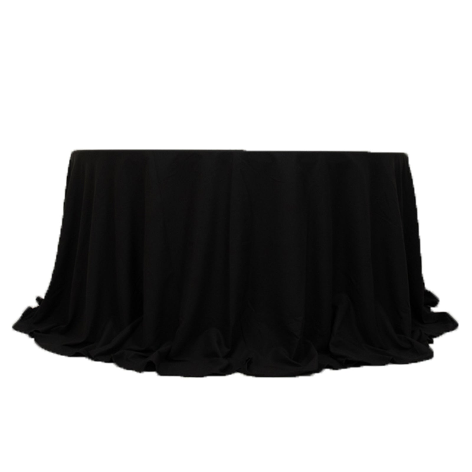 Hot! Seamless Wrinkle-Resistant Black Cotton Blend 132' Round Tablecloth