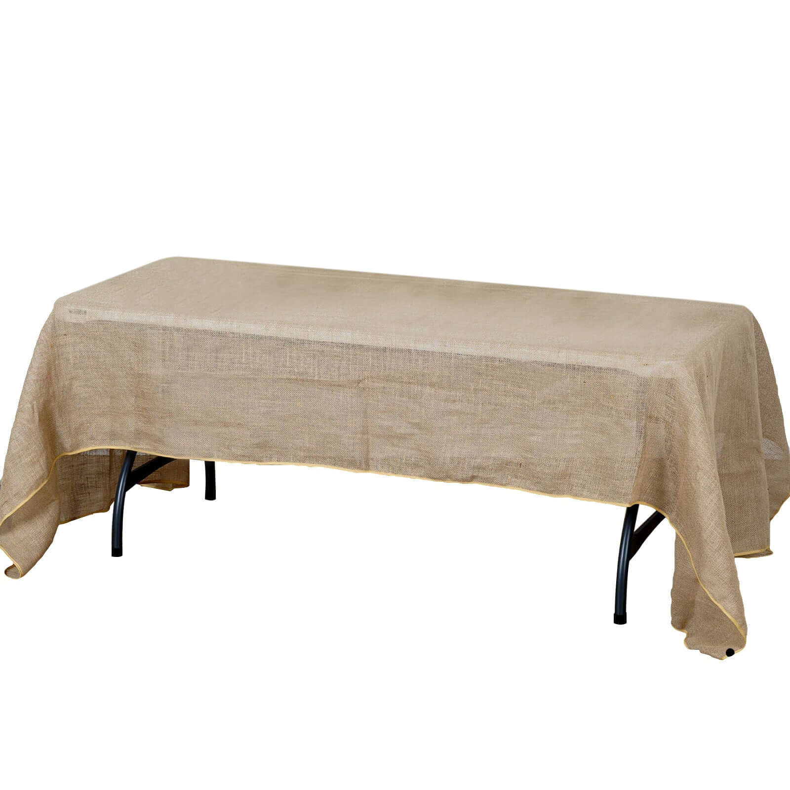 Hot! Natural Burlap Jute 60x126 Rectangle Tablecloth for Rustic Boho Decor