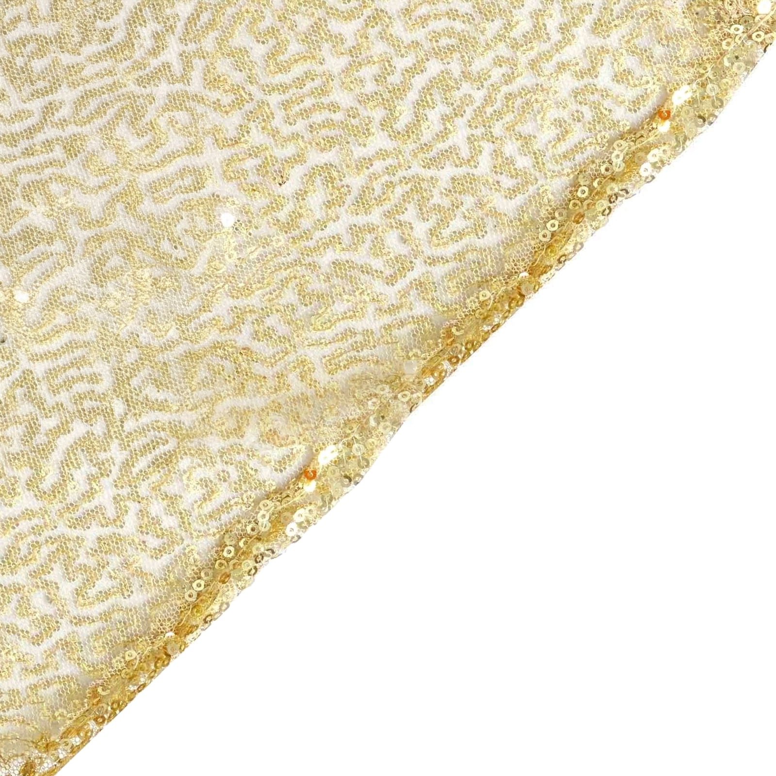 Champagne Seamless Sparkly Sequin Rectangle Tablecloth 90x132