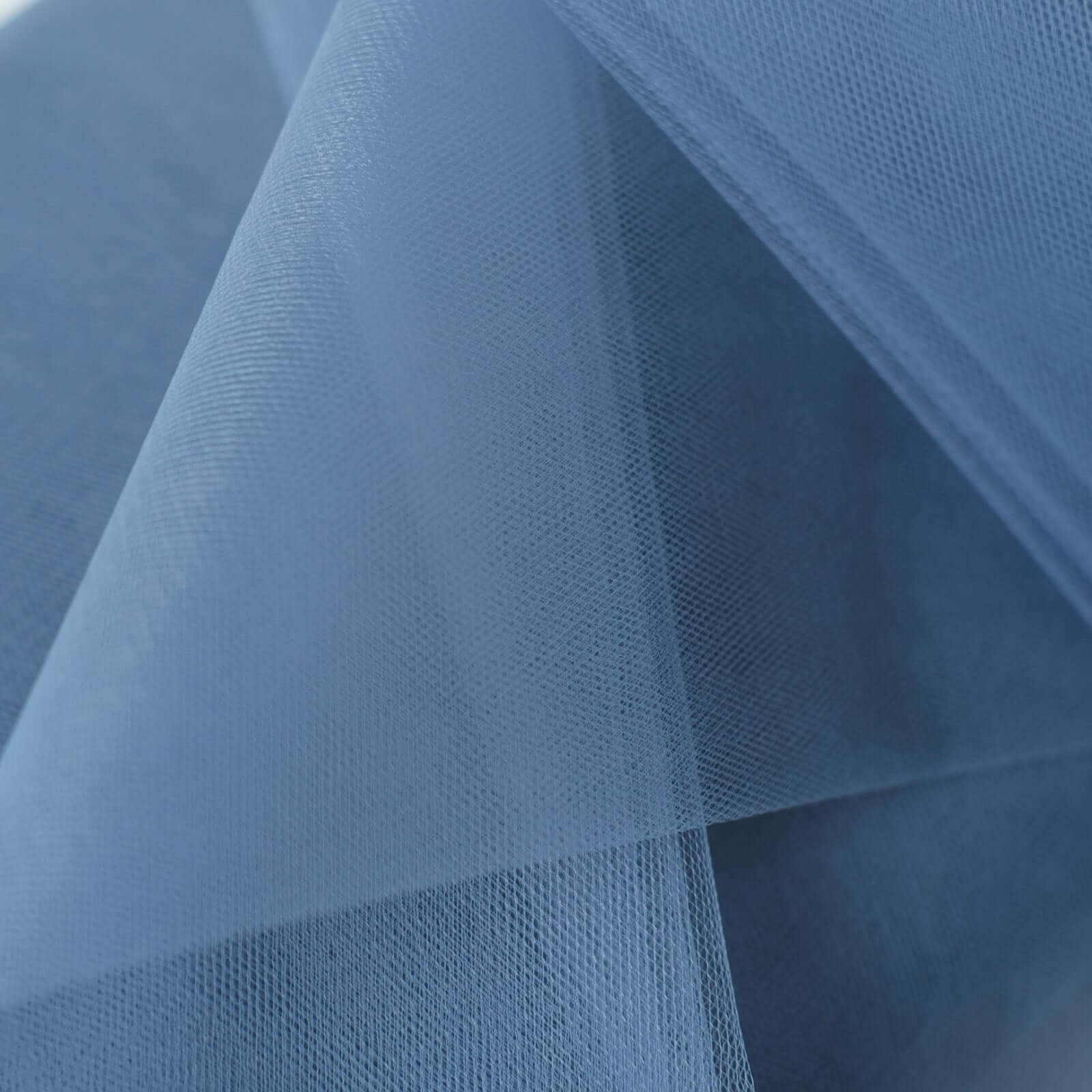 Dusty Blue Nylon Tulle Fabric Roll - 108 Inches Wide, 50 Yards Long for DIY Crafts