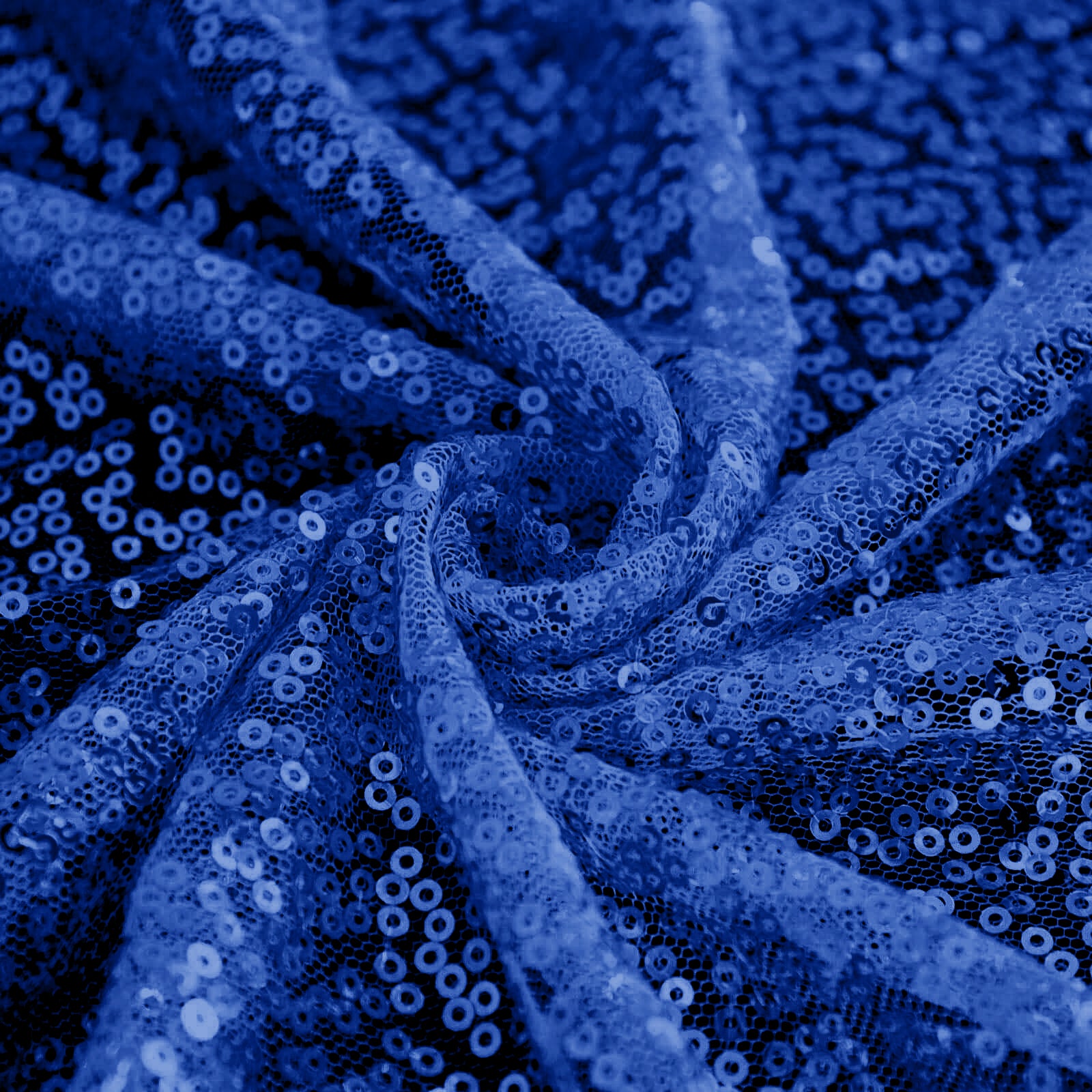 Hot Deal! Royal Blue Sequin Rectangle Tablecloth 60x126 - Glittering Finish