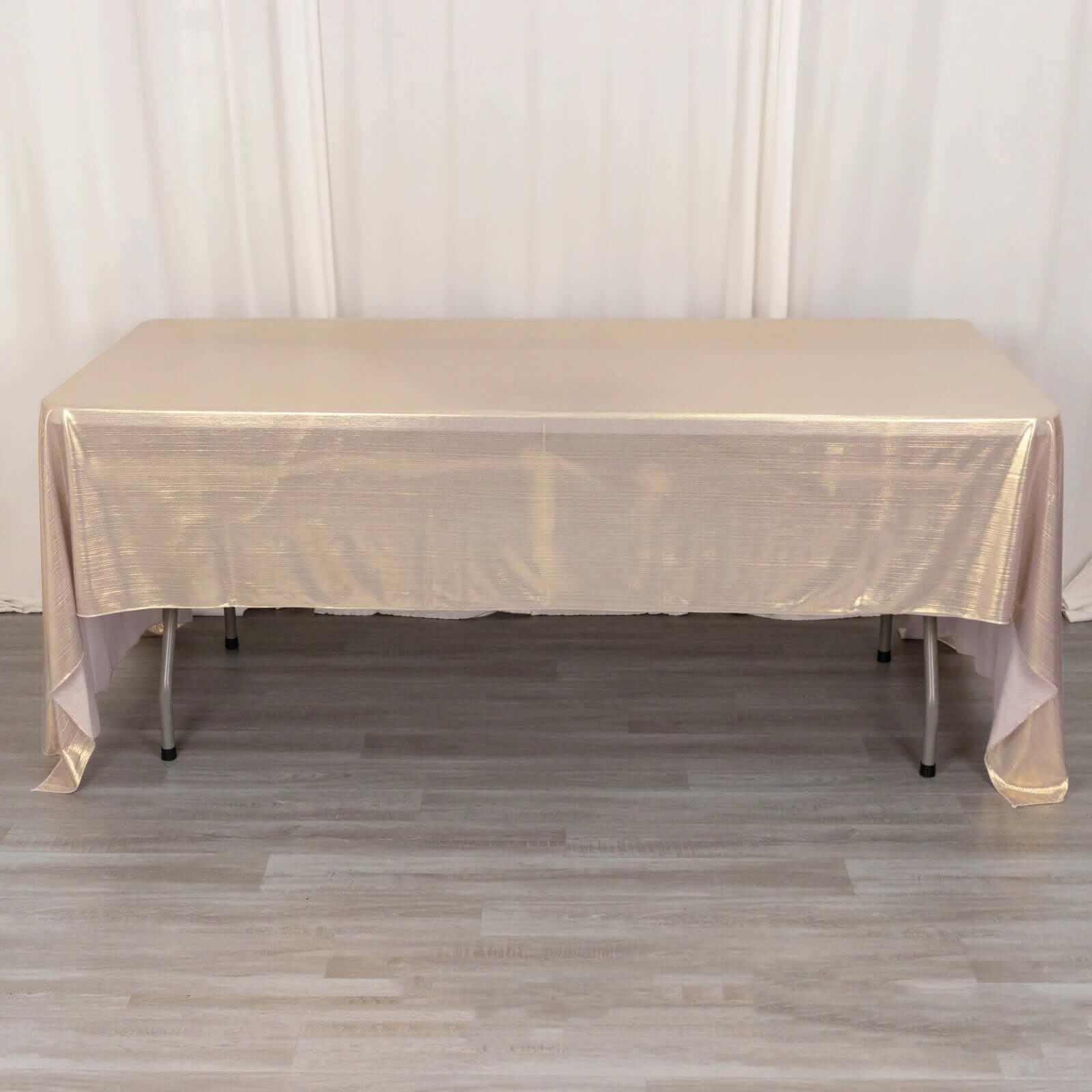 Wrinkle-Free Sparkling Blush Sequin Dots Polyester 60x126 Rectangle Tablecloth