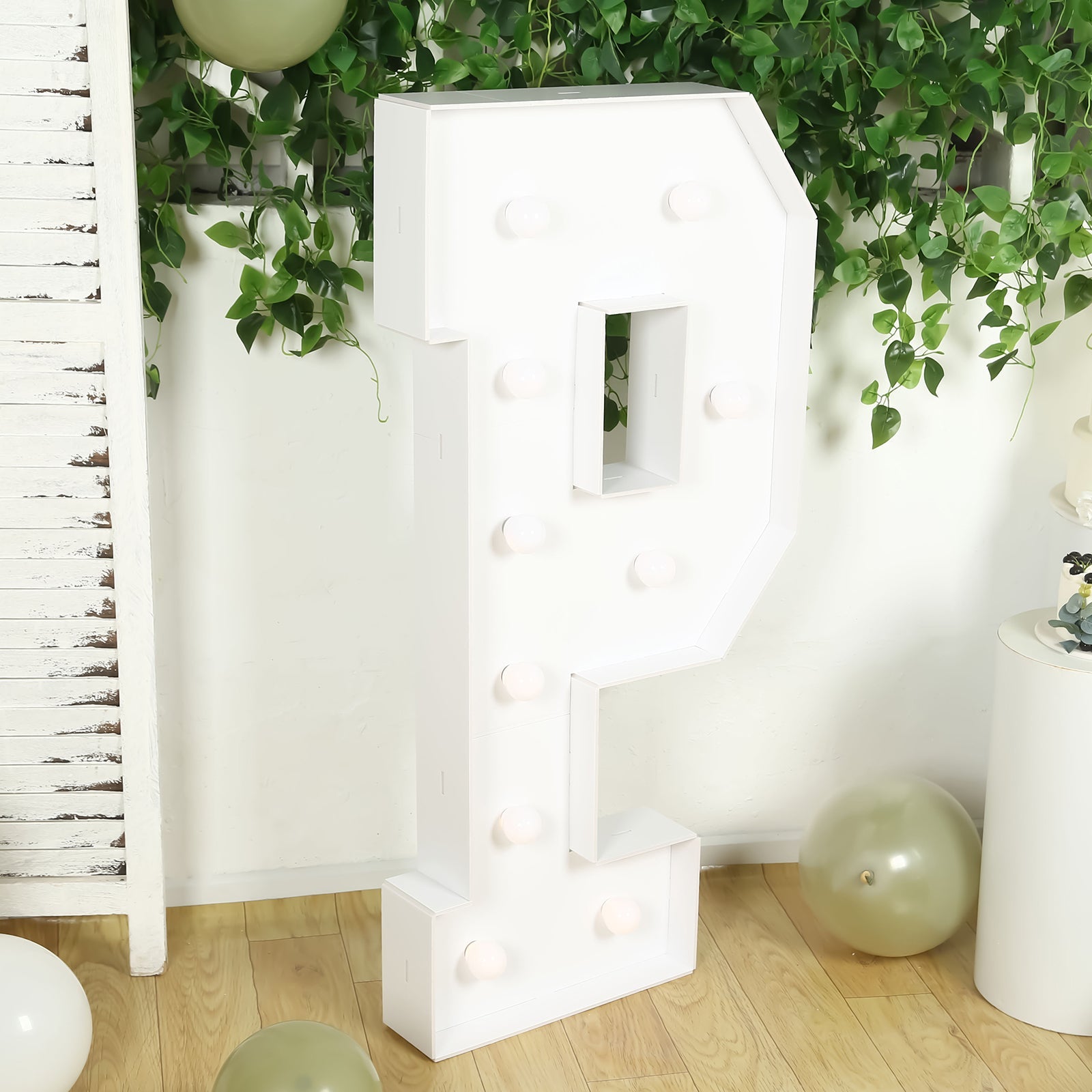 Get This 4ft White Giant LED Marquee Letter P! Warm White LEDs, Foam Board, Glue Gun Included