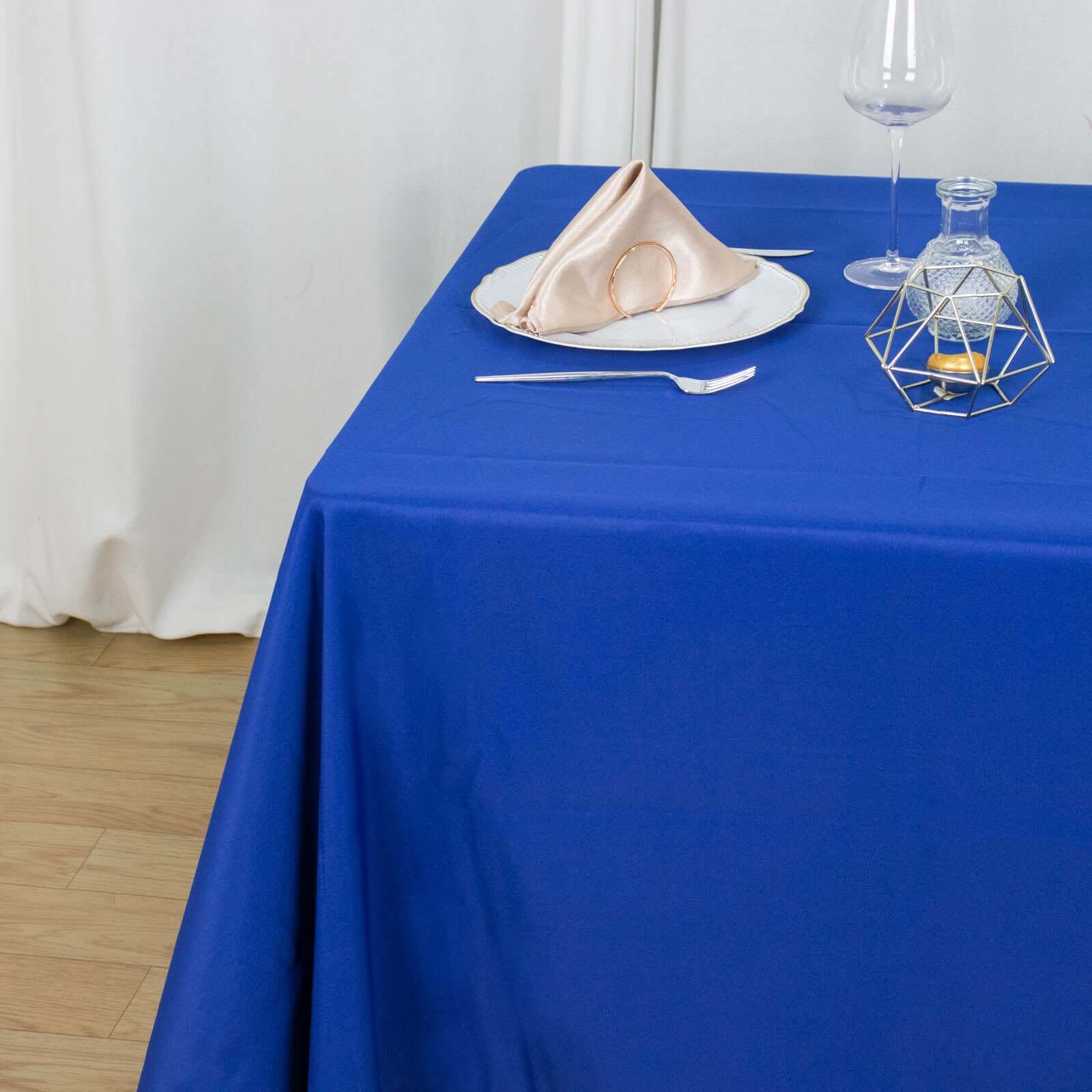 Hot Sale! Royal Blue 70x70 Premium Polyester Wrinkle-Resistant Square Table Cover for Events