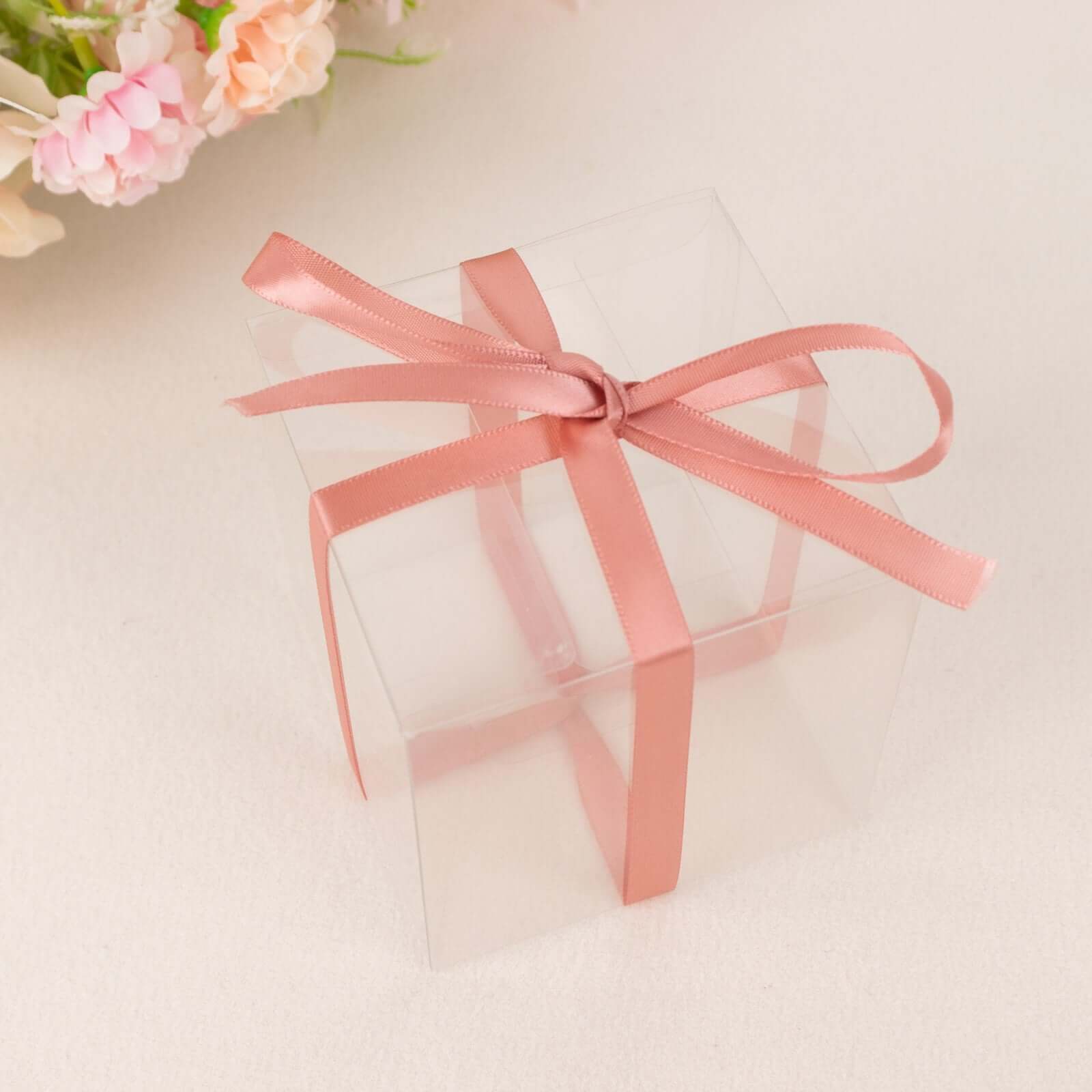 100 Yards 3/8-Inch Dusty Rose Single-Sided Decorative Satin Ribbon for Gifts and Events