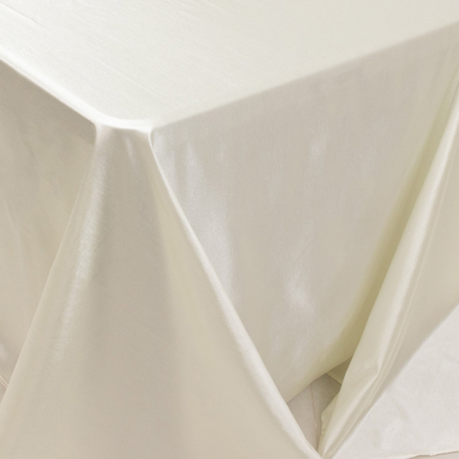Hot Deal! Premium Shimmering Pearl White Scuba Tablecloth - Wrinkle & Stain Free