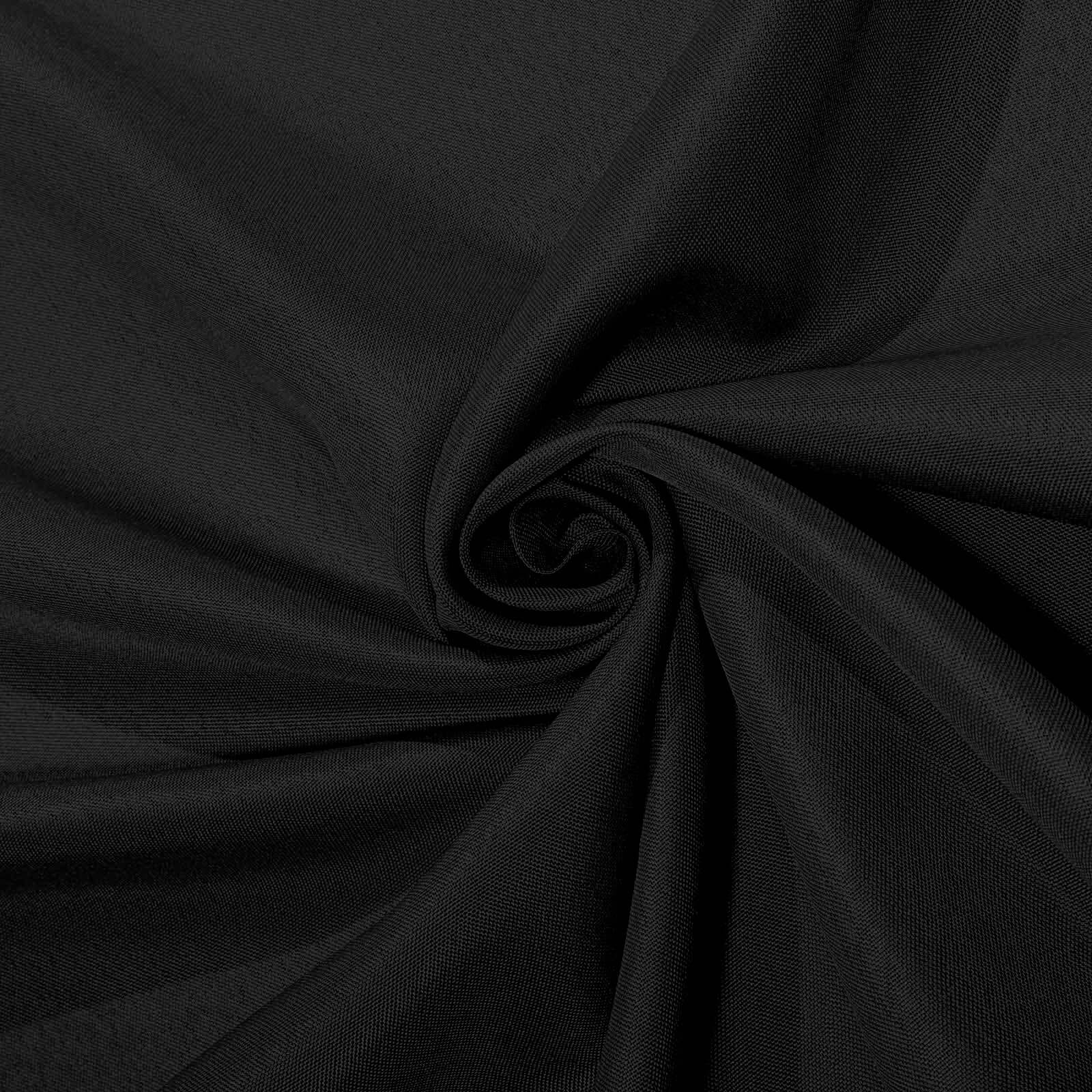 Black 70x70 Premium Polyester Square Table Overlay 220GSM Wrinkle-Free Table Cover