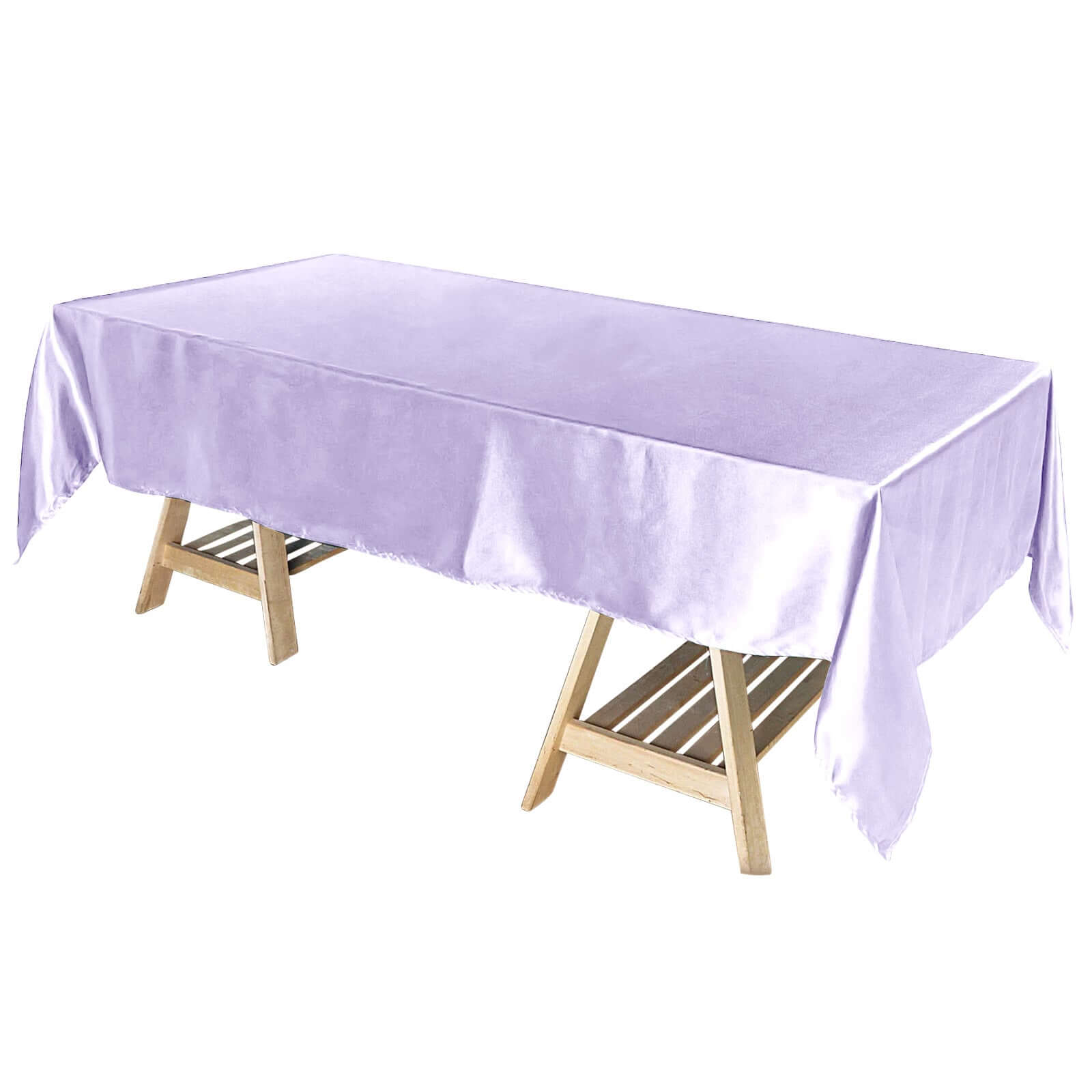 Lavender Lilac Satin Rectangular 60x102 Tablecloth - Lustrous and Smooth Cover
