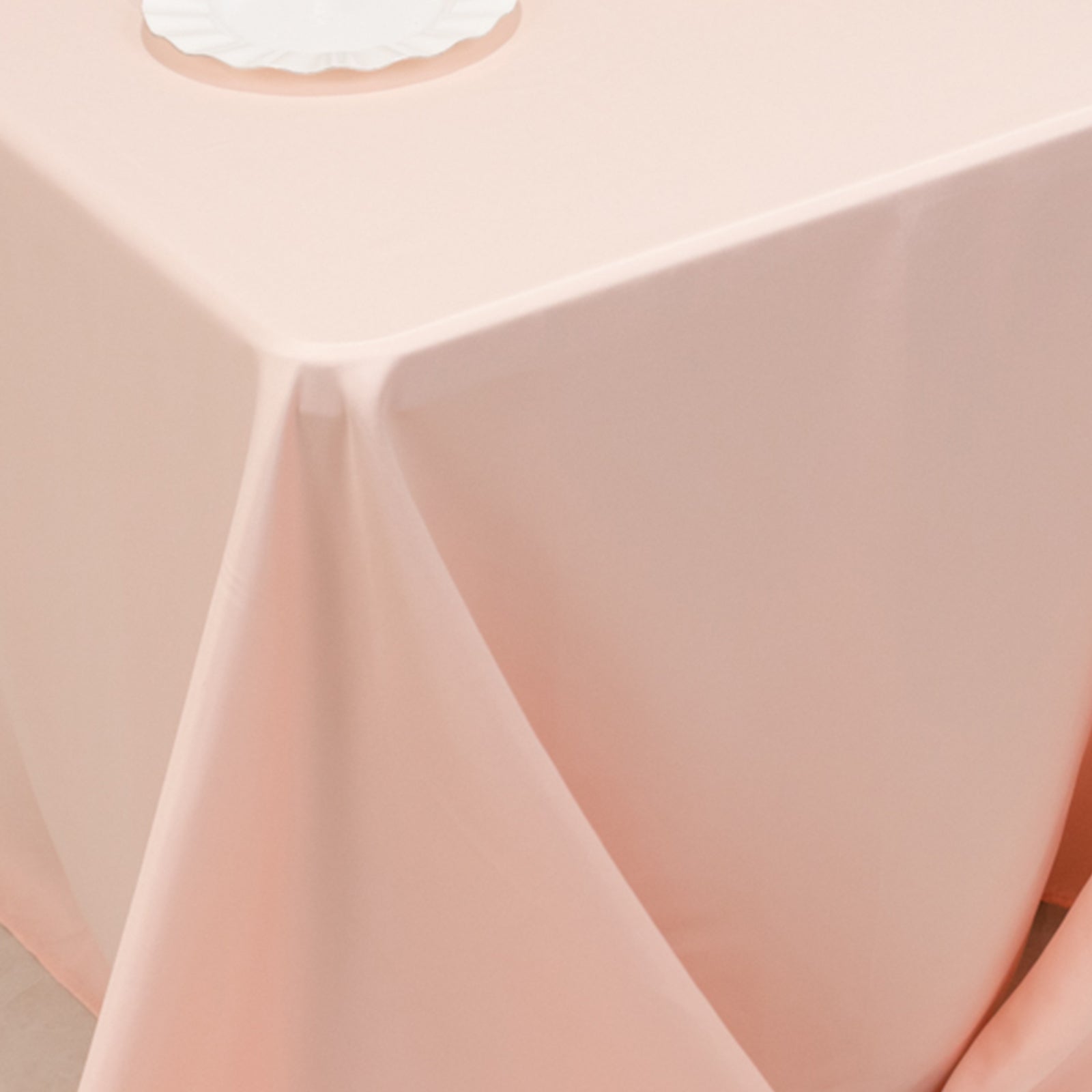 Blush Lamour Satin Rectangle Tablecloth - Soft, Silk - Like & Seamless 90x132