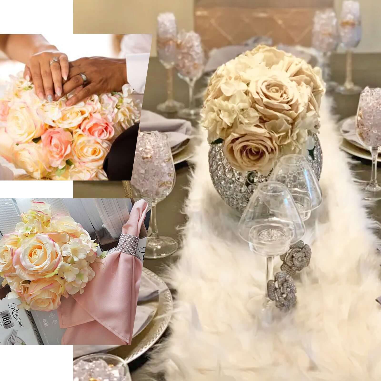 Hot! 2 Pink Artificial Silk Rose and Hydrangea Flower Bouquets