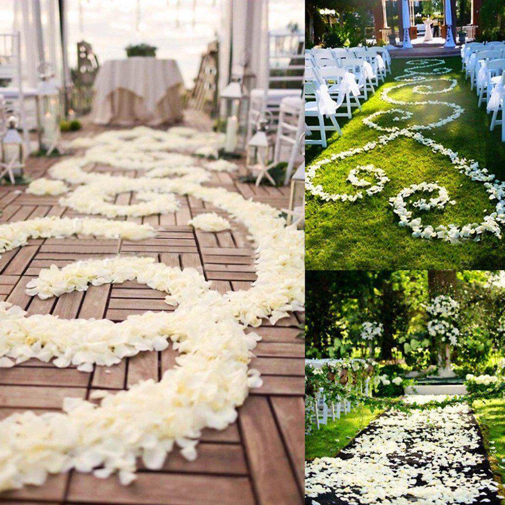 500-Piece Yellow Silk Rose Petal Confetti - Ideal for Table and Floor Decor