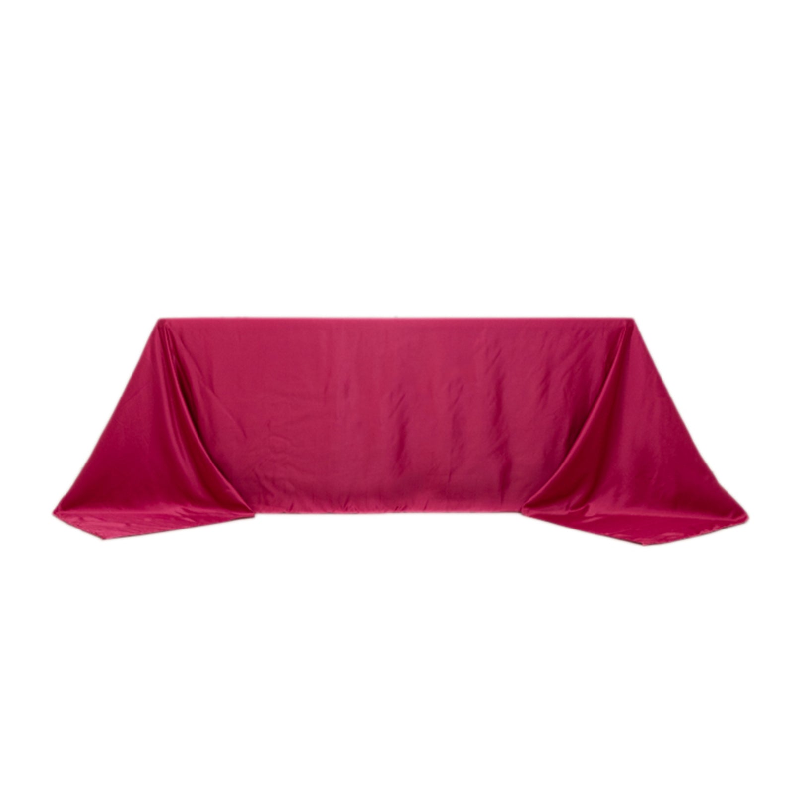 Luxurious Fuchsia Lamour Satin Seamless Rectangle Tablecloth 90x132