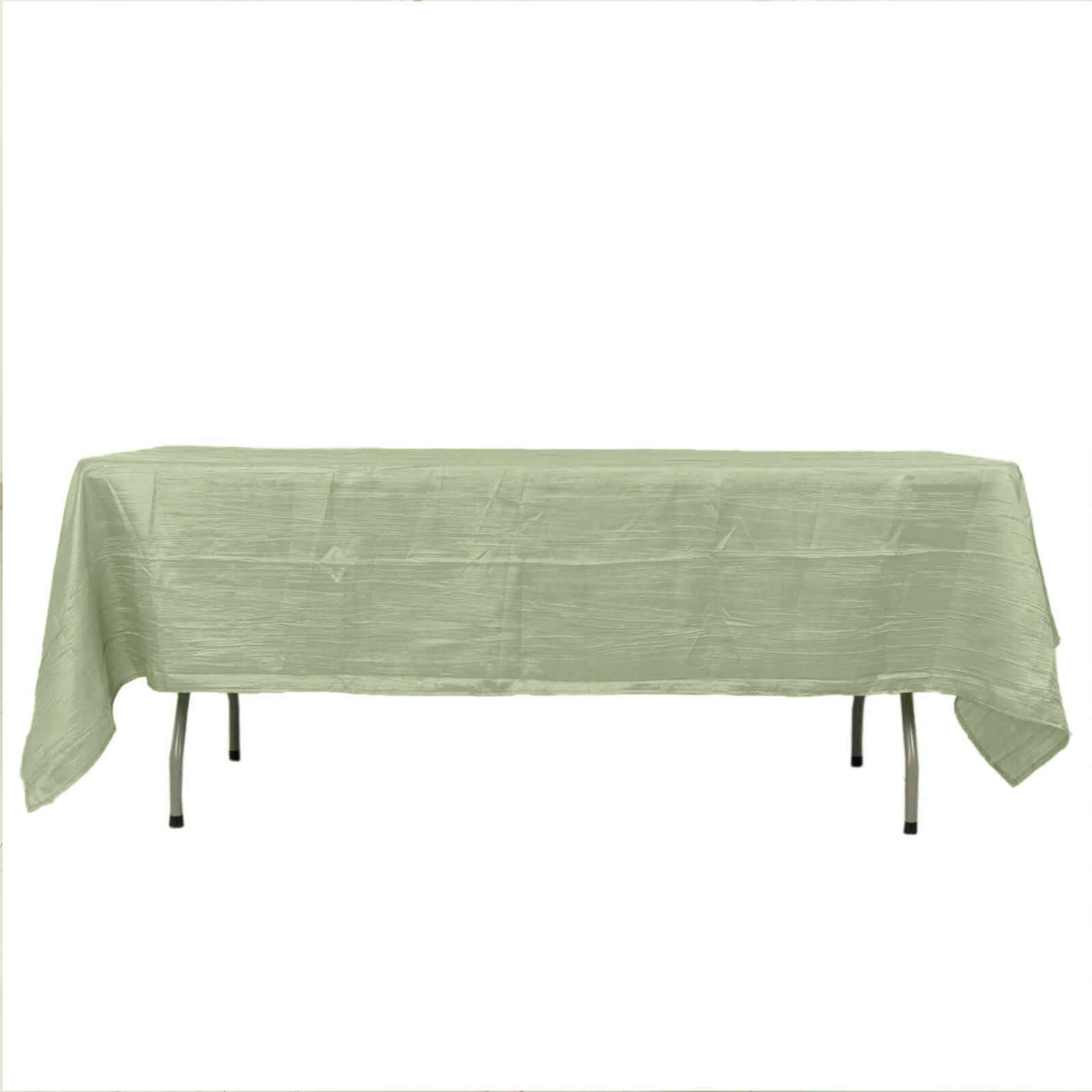 Hot Deal! Sage Green Crinkle Taffeta 60x102 Rectangle Tablecloth