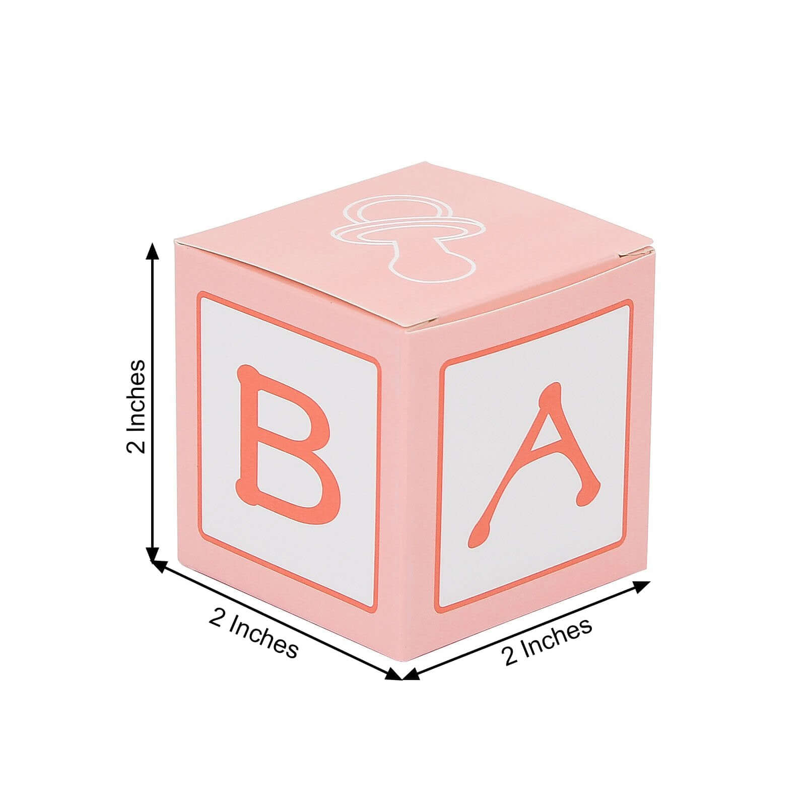 25-Piece Set of Pink Baby Shower Party Favor Candy Gift Boxes