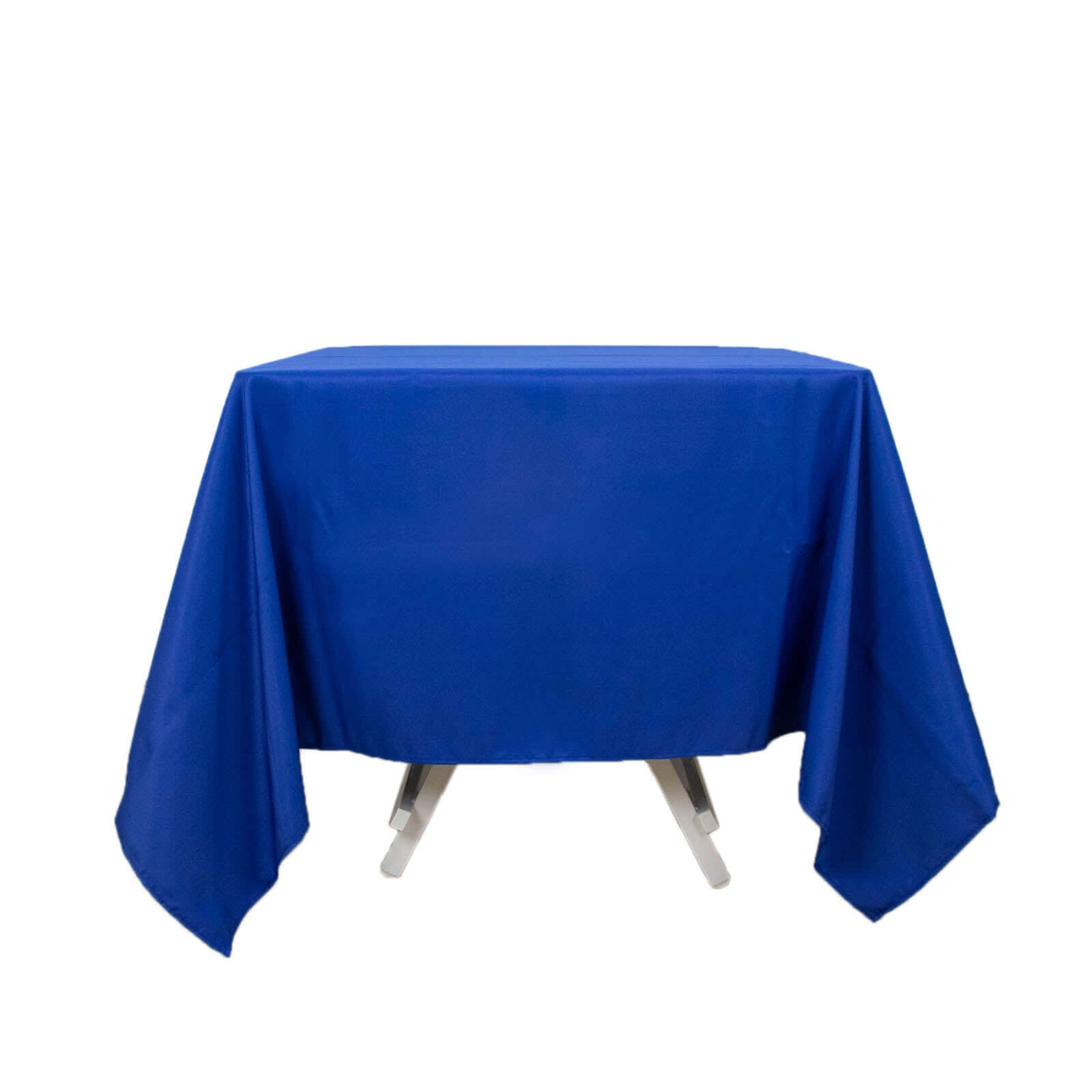 Hot Sale! Royal Blue 70x70 Premium Polyester Wrinkle-Resistant Square Table Cover for Events