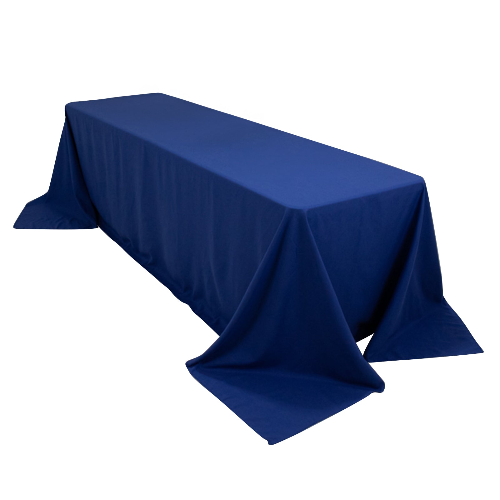Royal Blue Seamless Wrinkle-Resistant Cotton Blend Tablecloth for Various Occasions, 90x156
