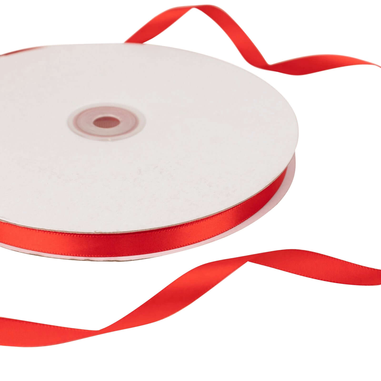 100-Yard 3/8-Inch Red Single-Sided Decorative Satin Ribbon Roll