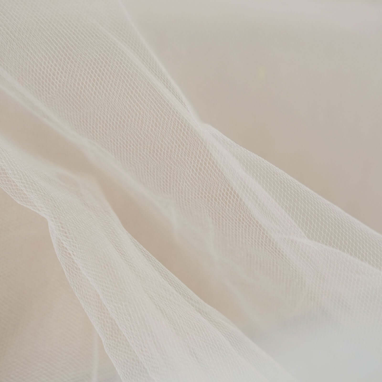 Amazing 54x40 Yards Beige Tulle Fabric Bolt for DIY Crafts and Decor