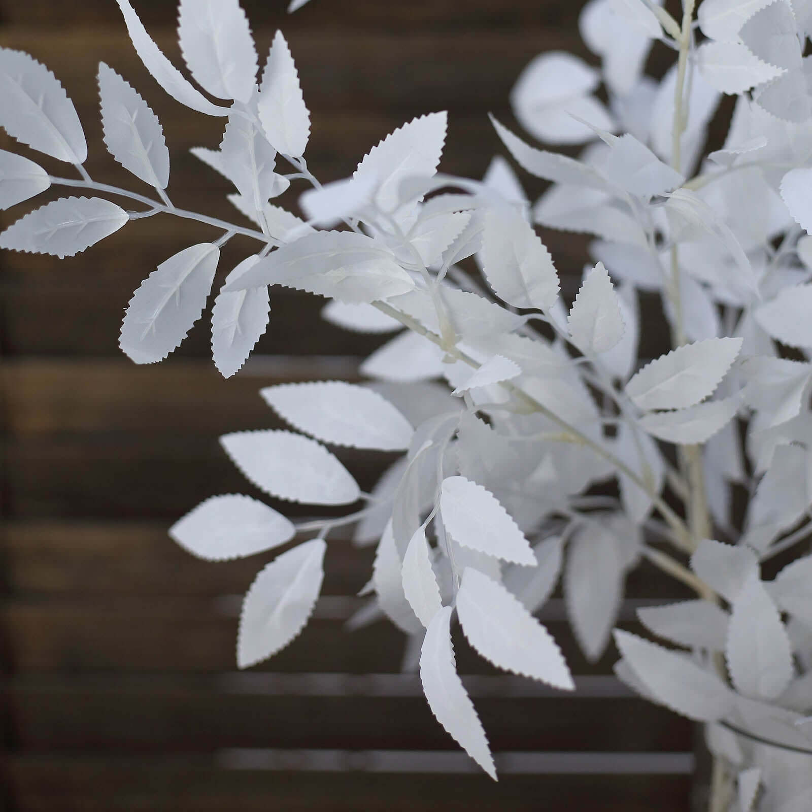 Get 2 White Artificial Silk Beech Leaf Branches - 42" Tall, Ideal Vase Fillers