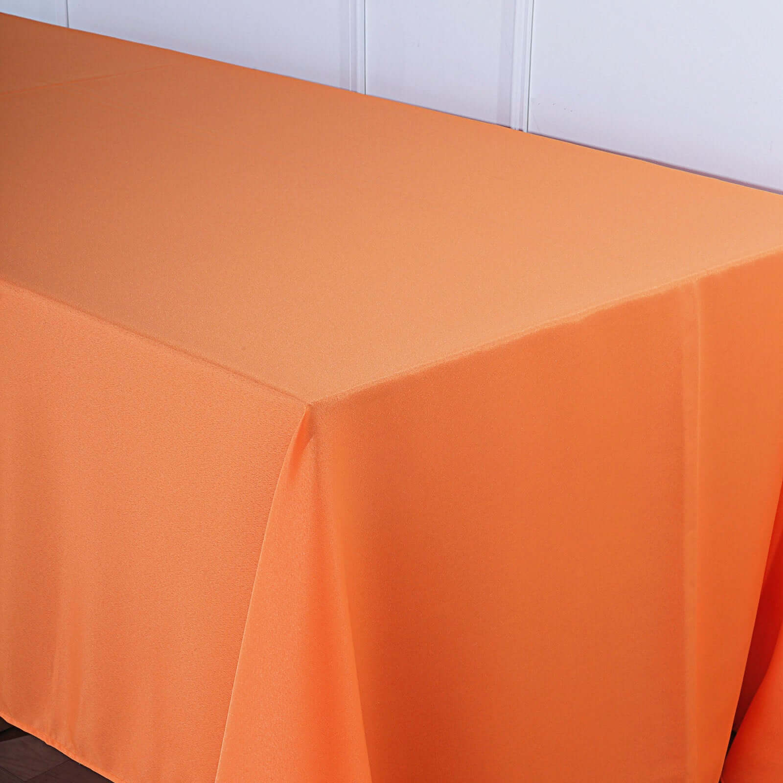 Hot Sale! Seamless Wrinkle-Resistant Orange Polyester Rectangle Tablecloth 90x132
