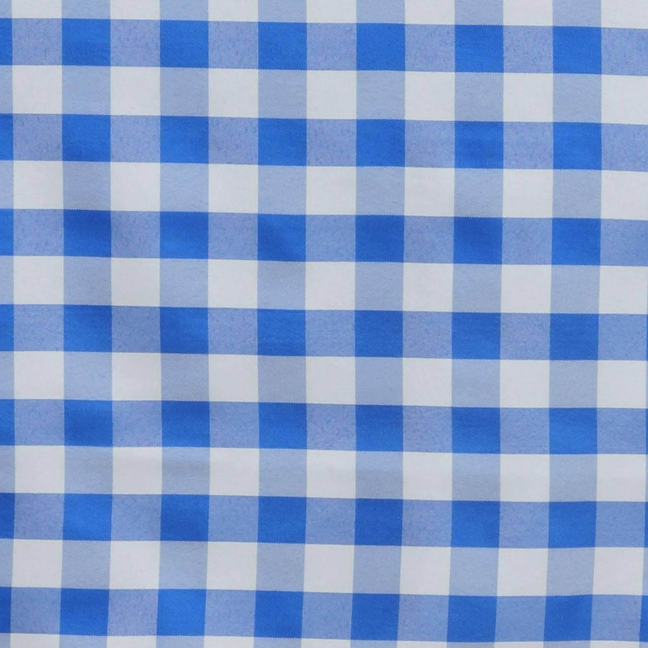 White/Blue Buffalo Plaid 60x126 Polyester Rectangle Stain-Resistant Tablecloth