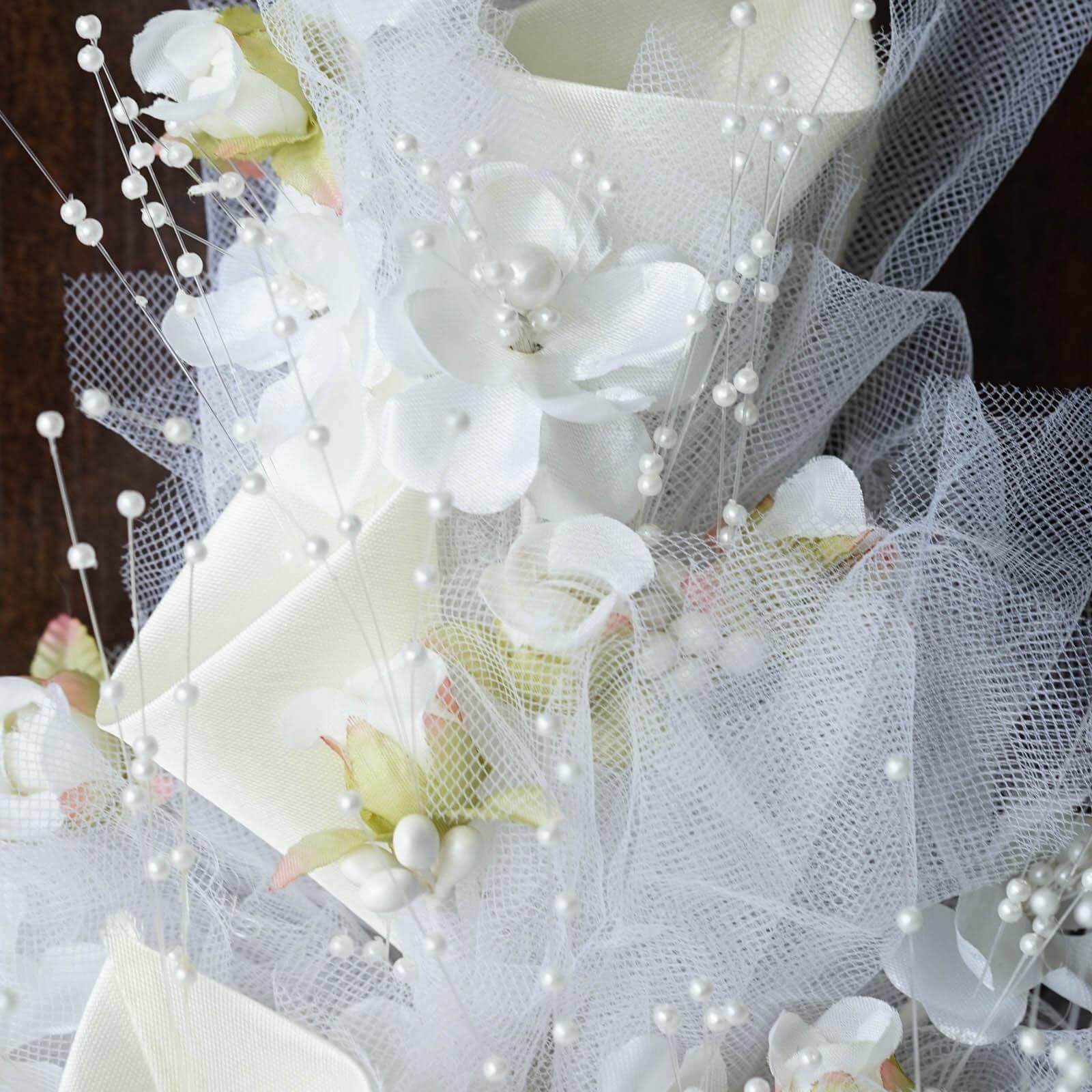 Cream Artificial Lily & Tulip Wedding Bridal Bouquet - Perfect Gift