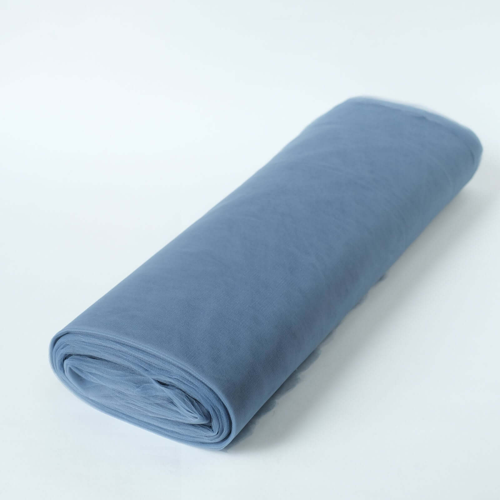 Dusty Blue Nylon Tulle Fabric Roll - 108 Inches Wide, 50 Yards Long for DIY Crafts