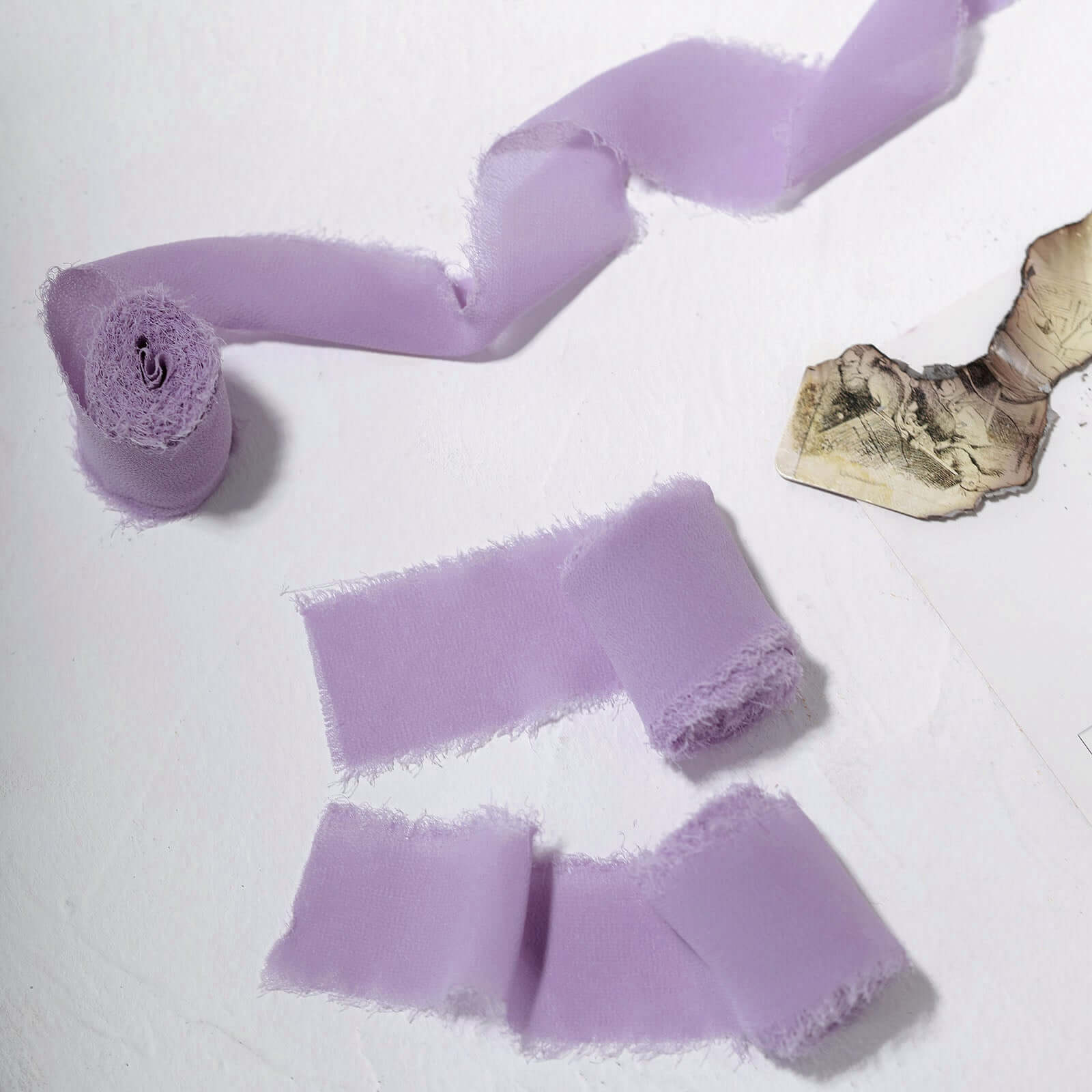 2-Pack Violet Amethyst Silk-Like Chiffon Linen Ribbon Rolls - Ideal for Bouquets & Gift Wrapping