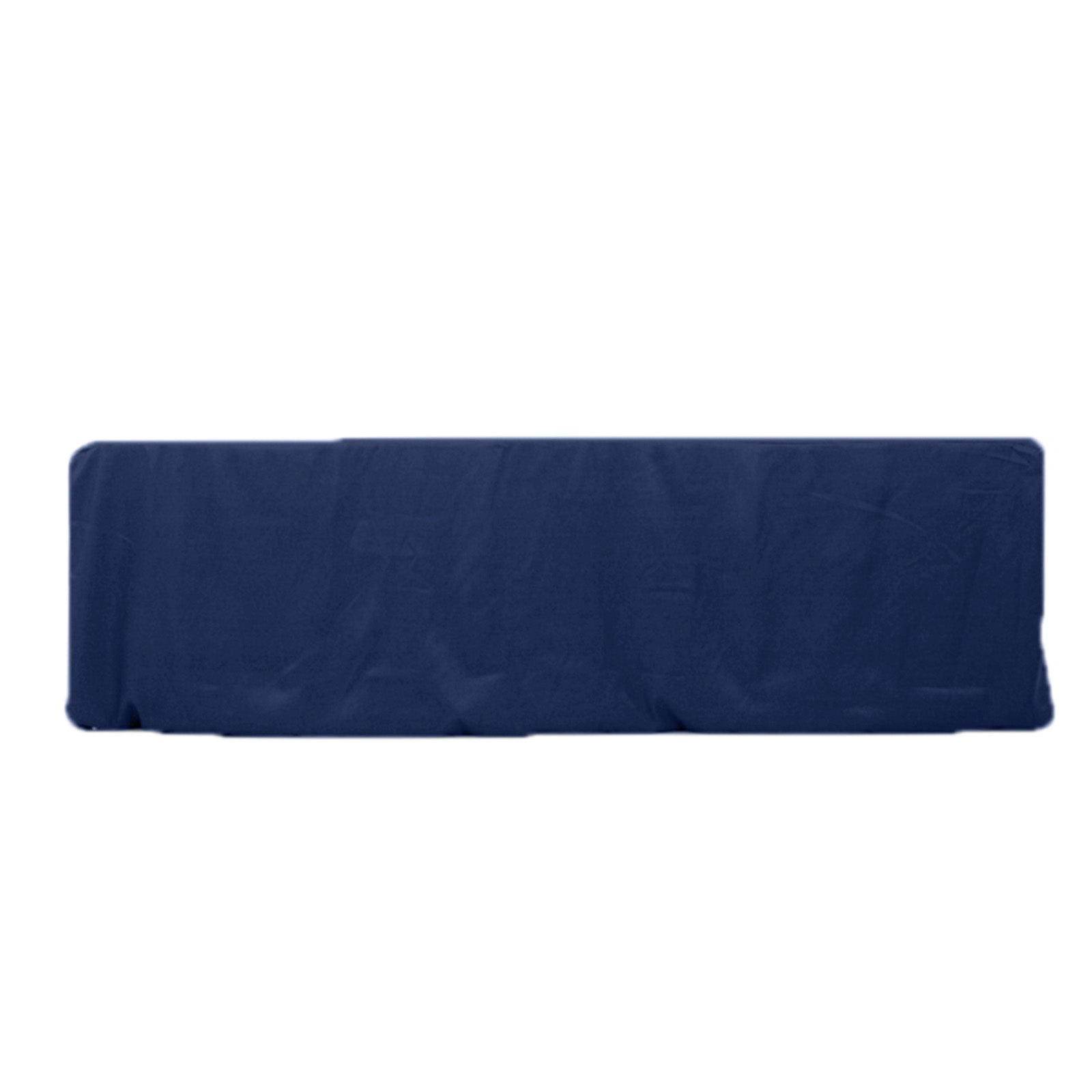Navy Blue Fitted 8ft Rectangular High-Performance Fire Retardant Premium Polyester Tablecloth