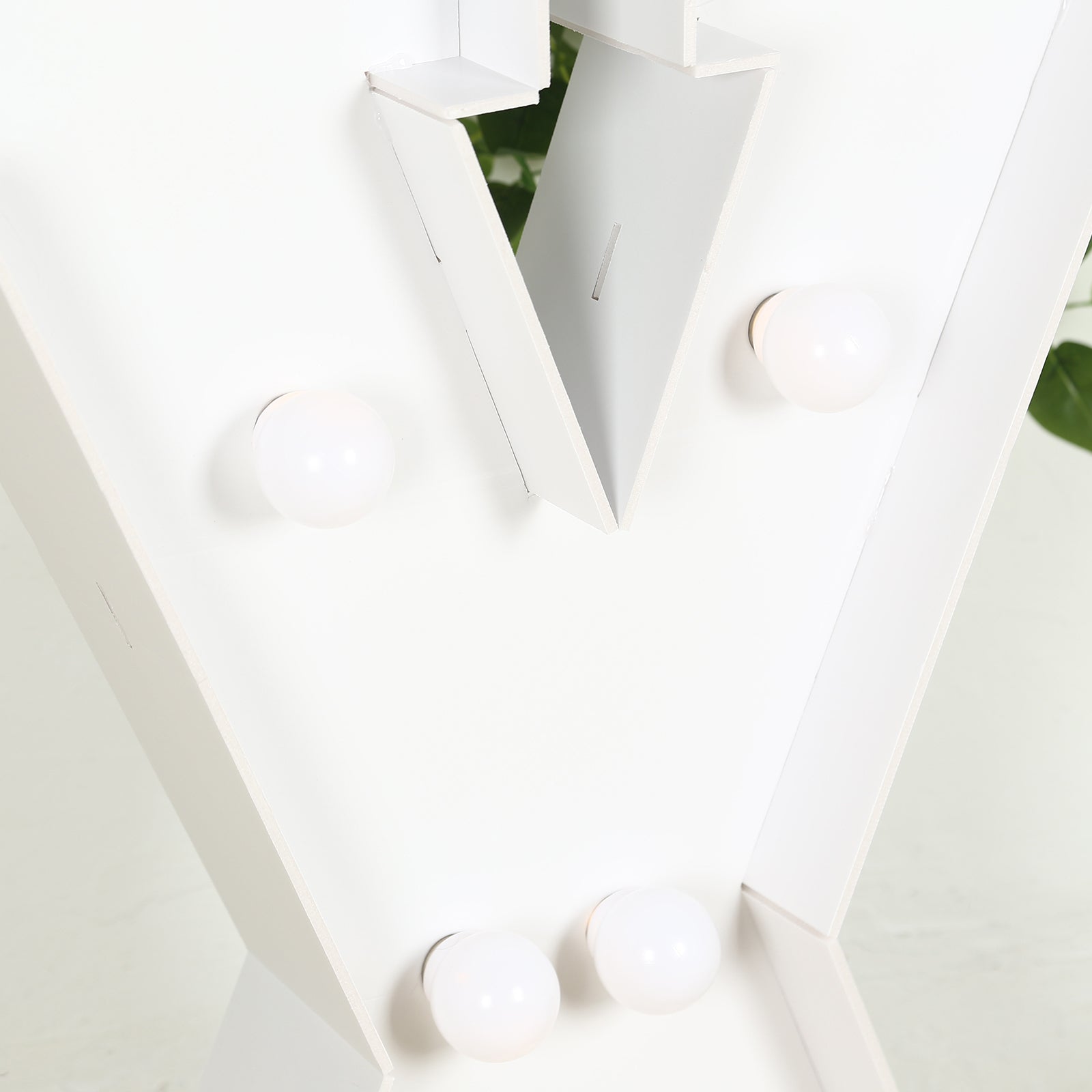 4ft White Giant LED Marquee Light-Up Letter X with 10 Warm White Battery-Operated LEDs, Glue Gun & Sticks - Ideal Decor