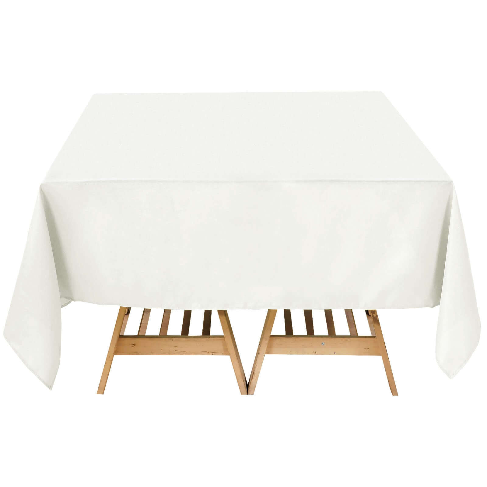 220GSM Wrinkle-Resistant Ivory Premium Polyester 70x70 Square Tablecloth