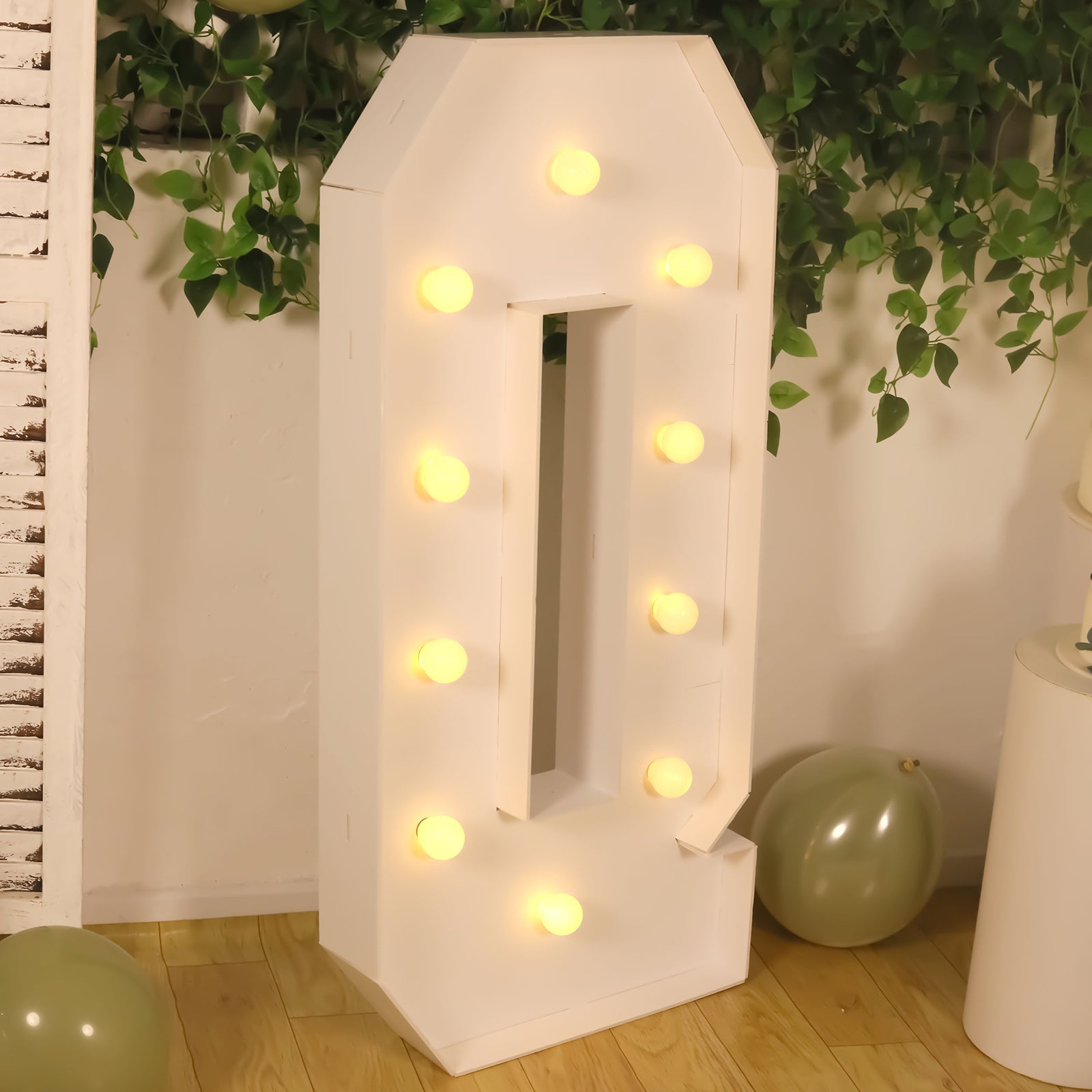 Hot Sale! 4ft White Giant LED Marquee Light Up Letter Q with 10 Warm White Battery - Operated LEDs